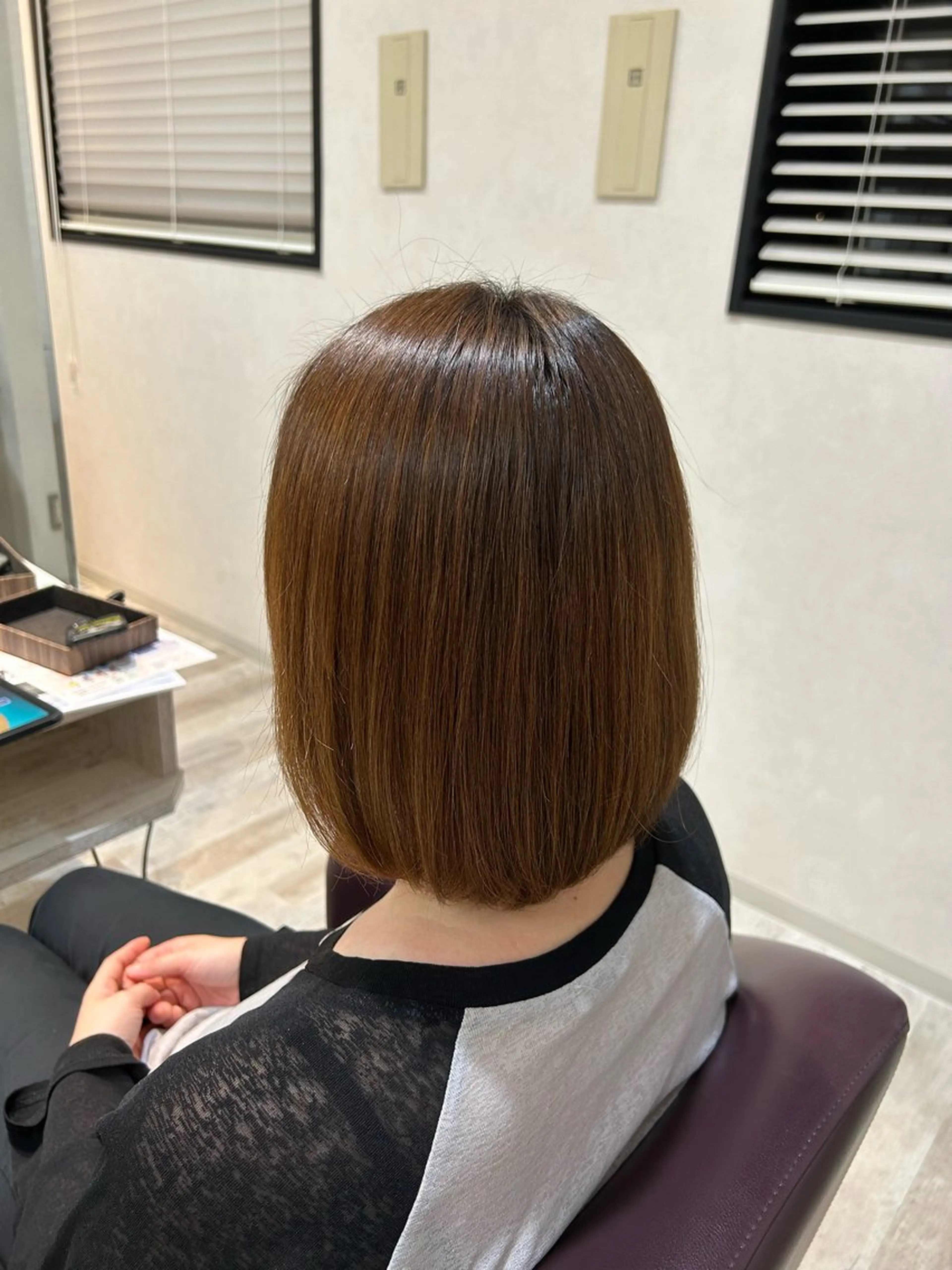 ショート 縮毛矯正 Breath by first 富谷【ブレス バイ ファースト 富谷】所属・田口 舞衣のヘアスタイル