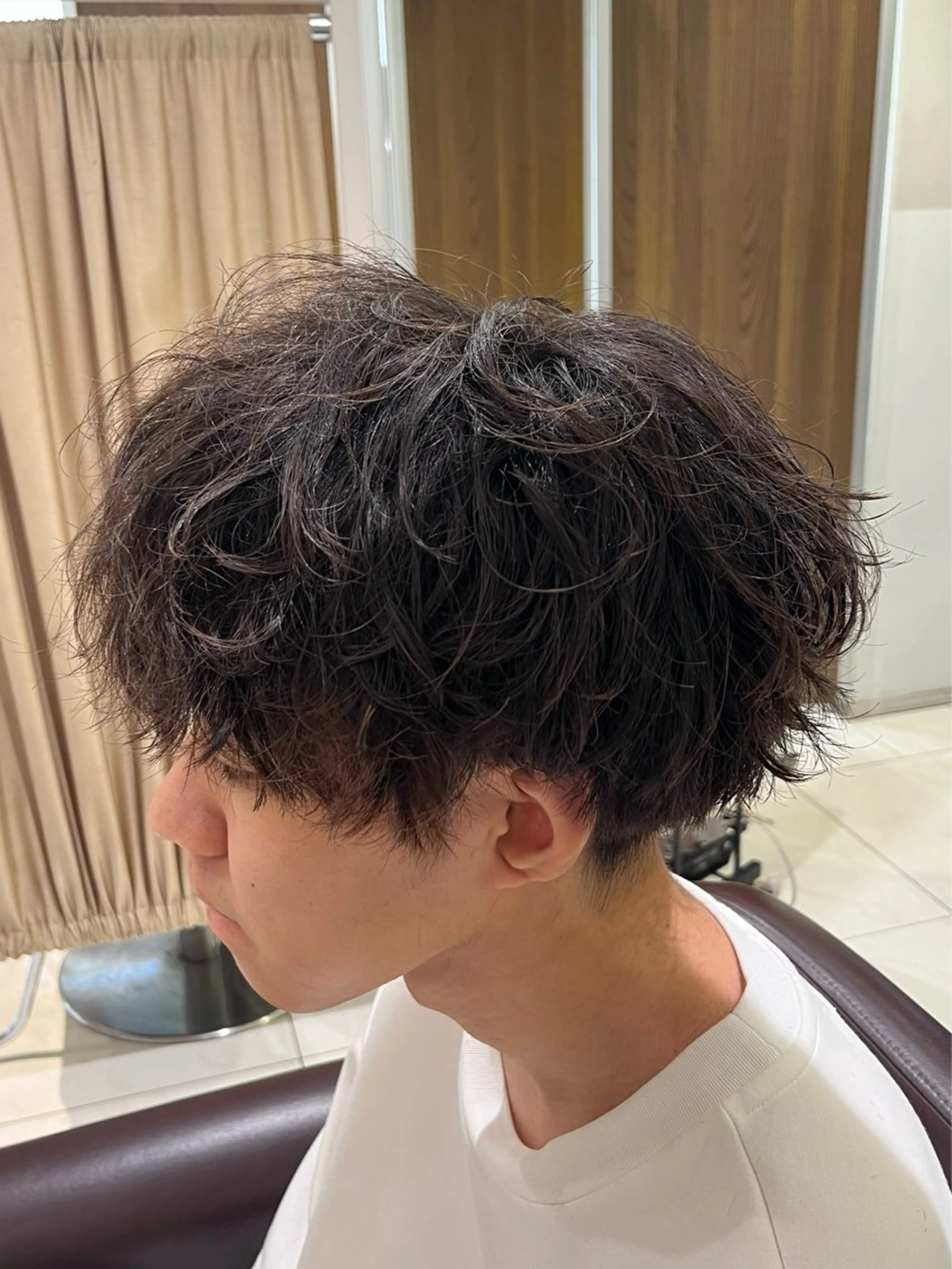 パーマ メンズ カット パーマ 佐々木 拓海のヘアスタイル