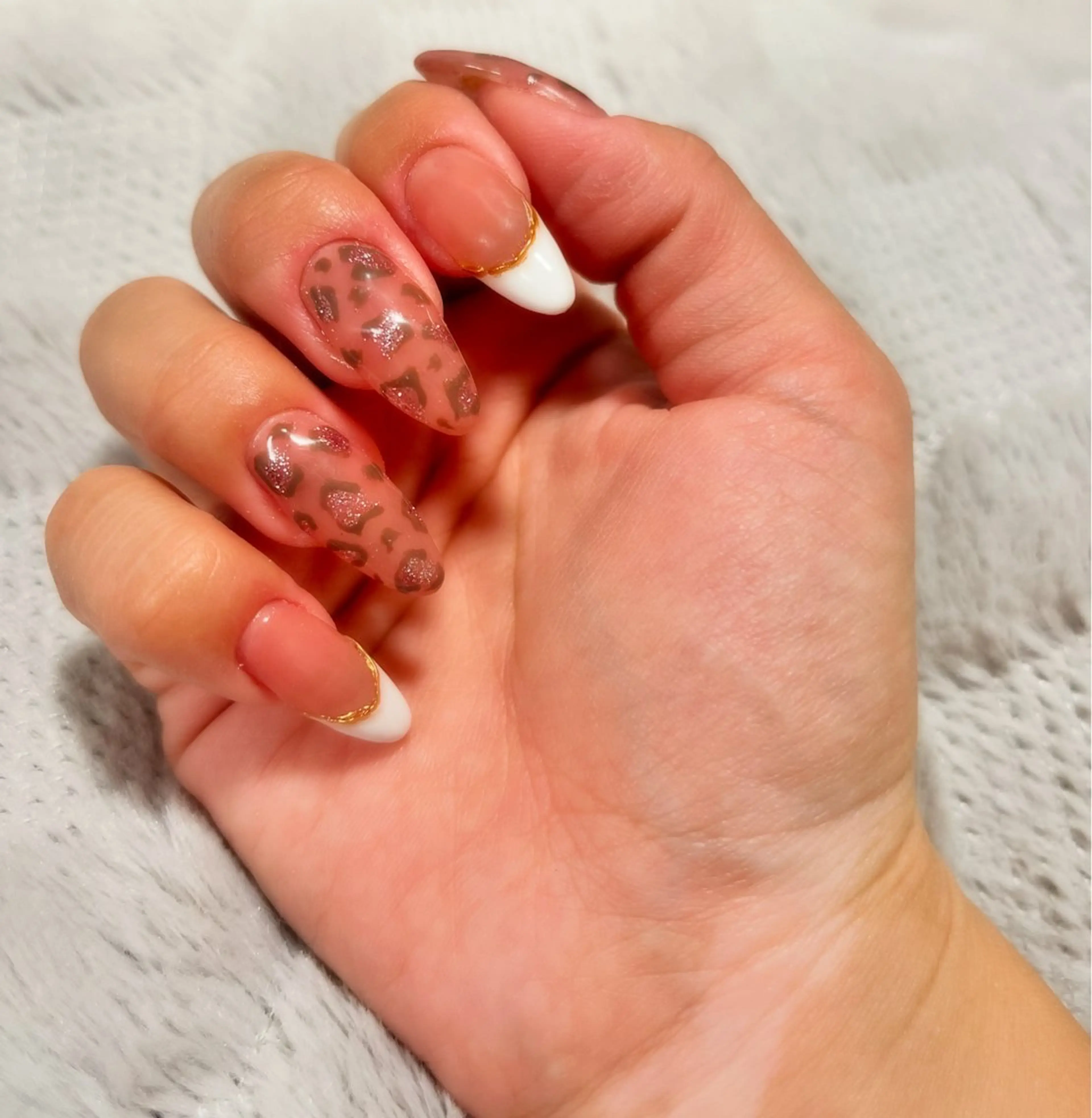 ネイル アニマル柄 フレンチネイル シンプルネイル Malo nailのネイルデザイン