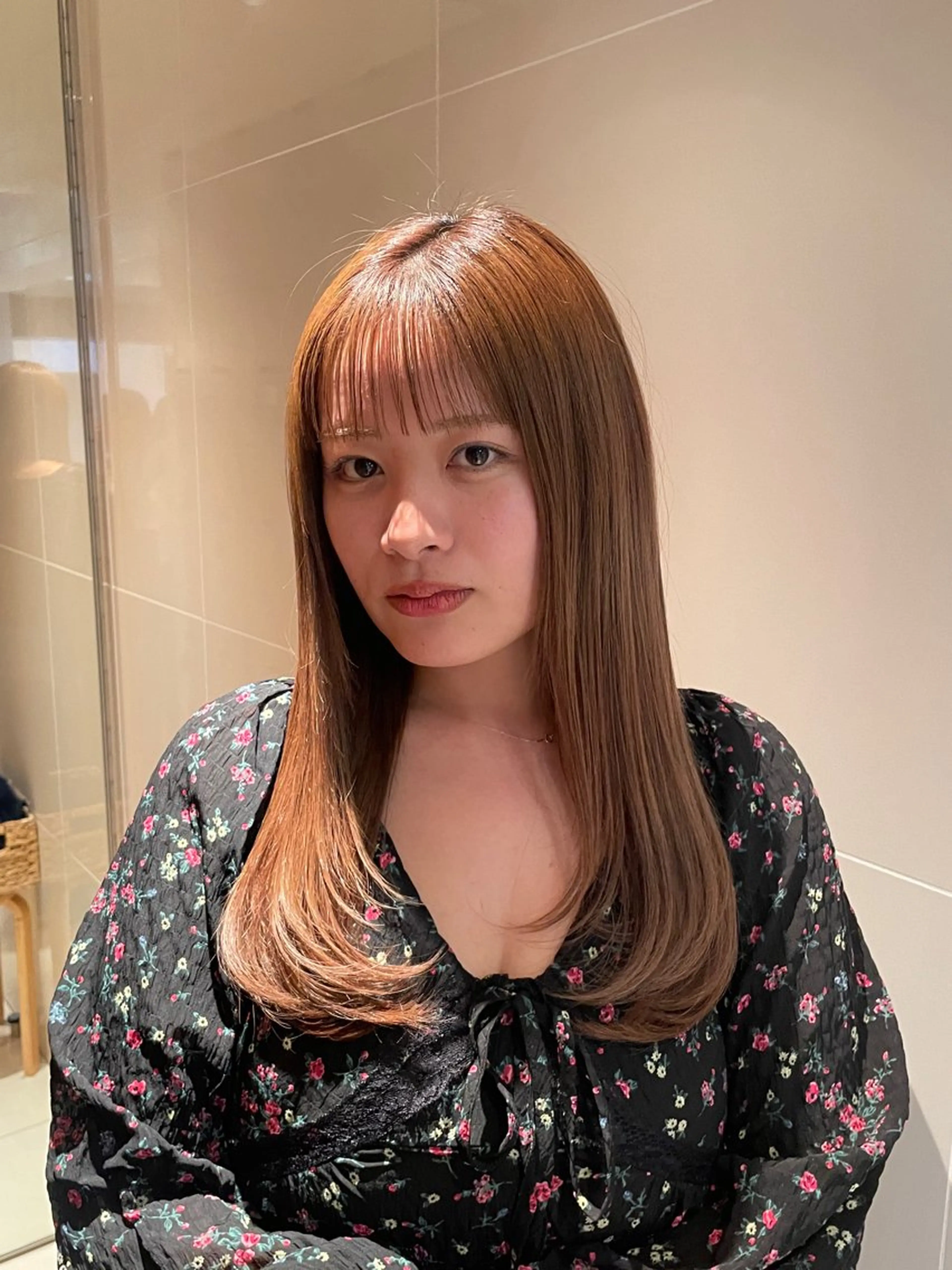 ロング レイヤーカット ワイドバング カット トリートメント 縮毛矯正/レイヤー 🌙ひかるのヘアスタイル