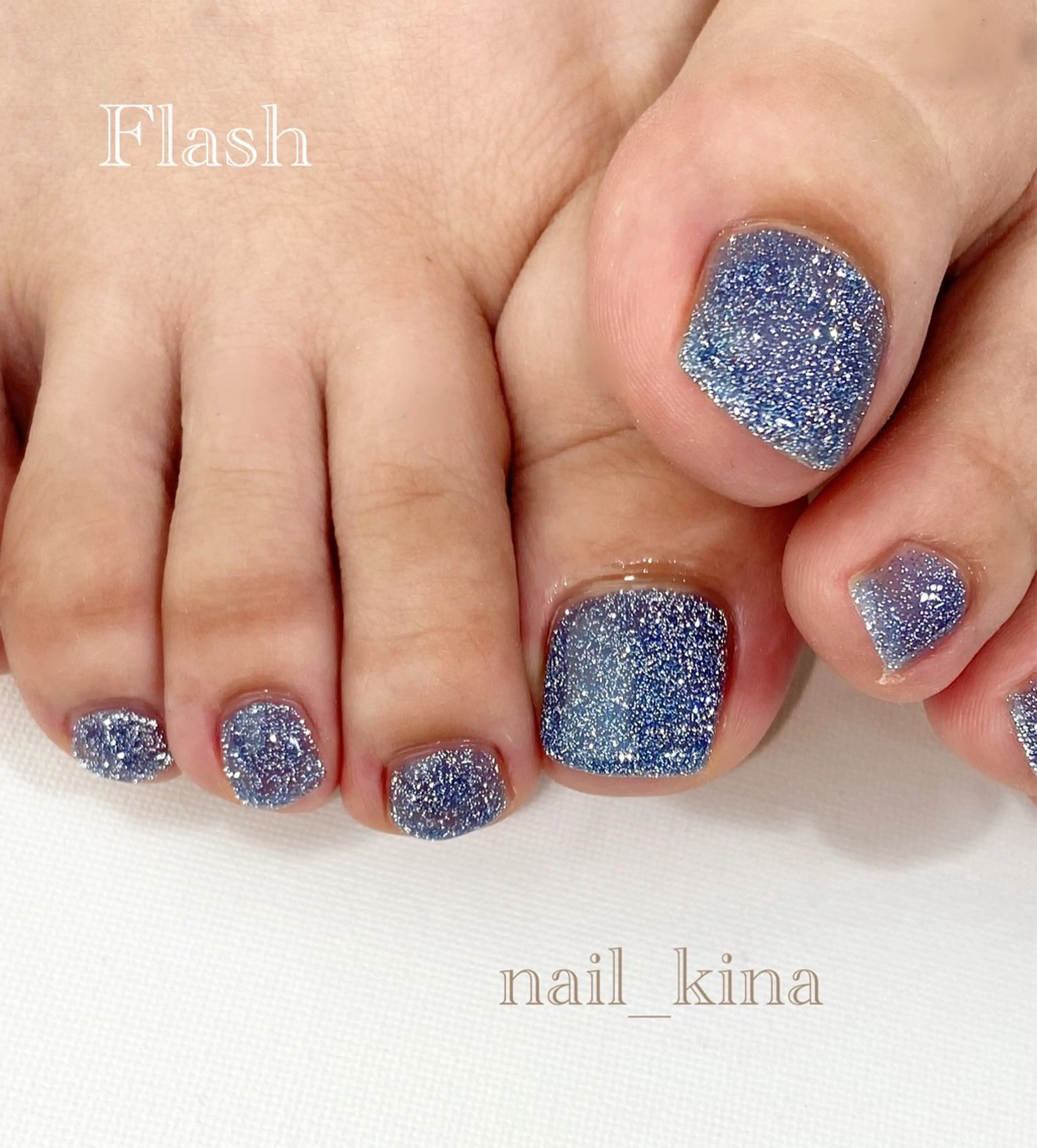 ネイル フラッシュネイル フットネイル マグネットネイル マグネットワンカラー ワンカラーネイル フットネイル nail_ kinaのネイルデザイン