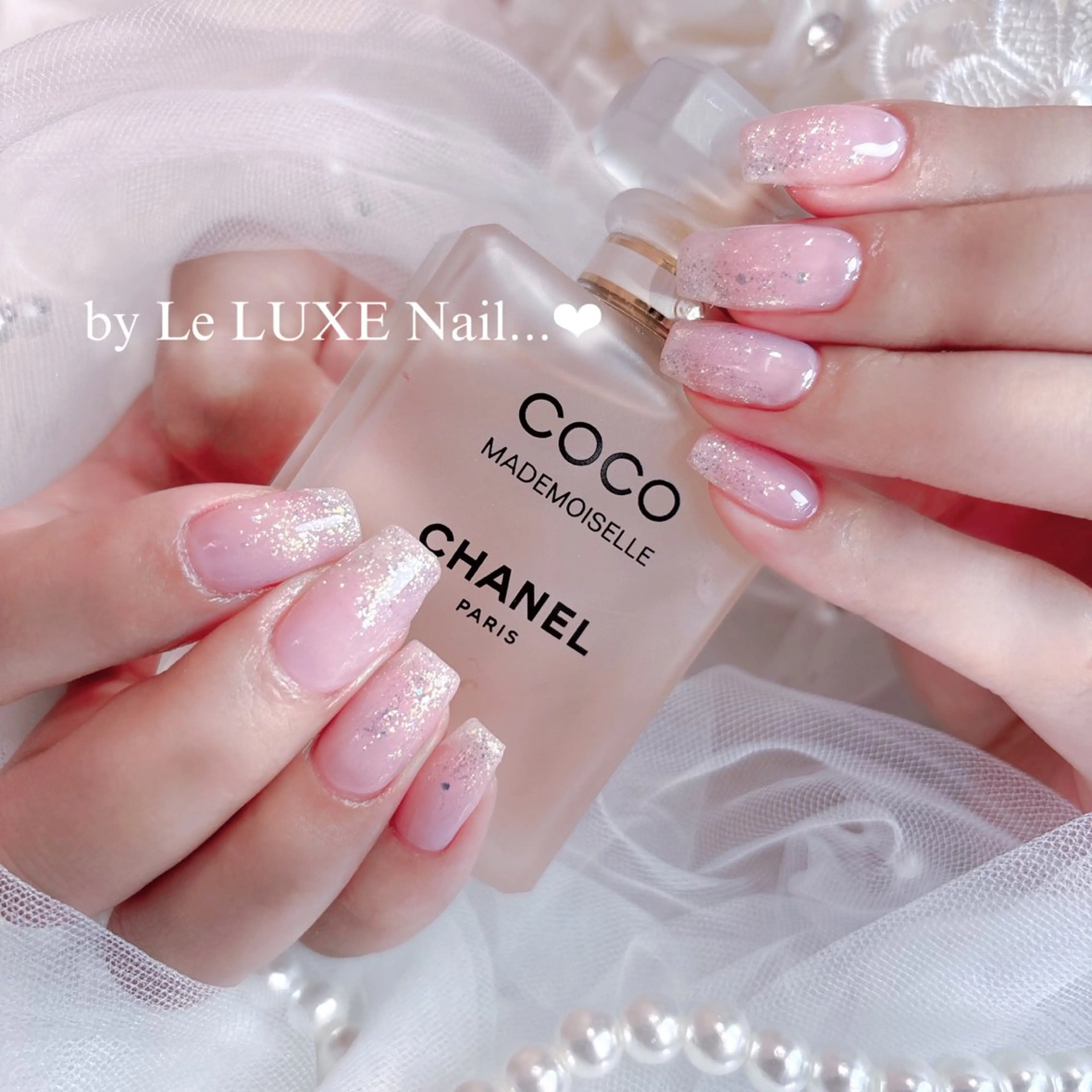 ネイル ガーリー グラデーション ラメ(グリッター) ラメグラデーション 持ち込み ＆NAIL. Rio所属・groovy 新宿店のネイルデザイン