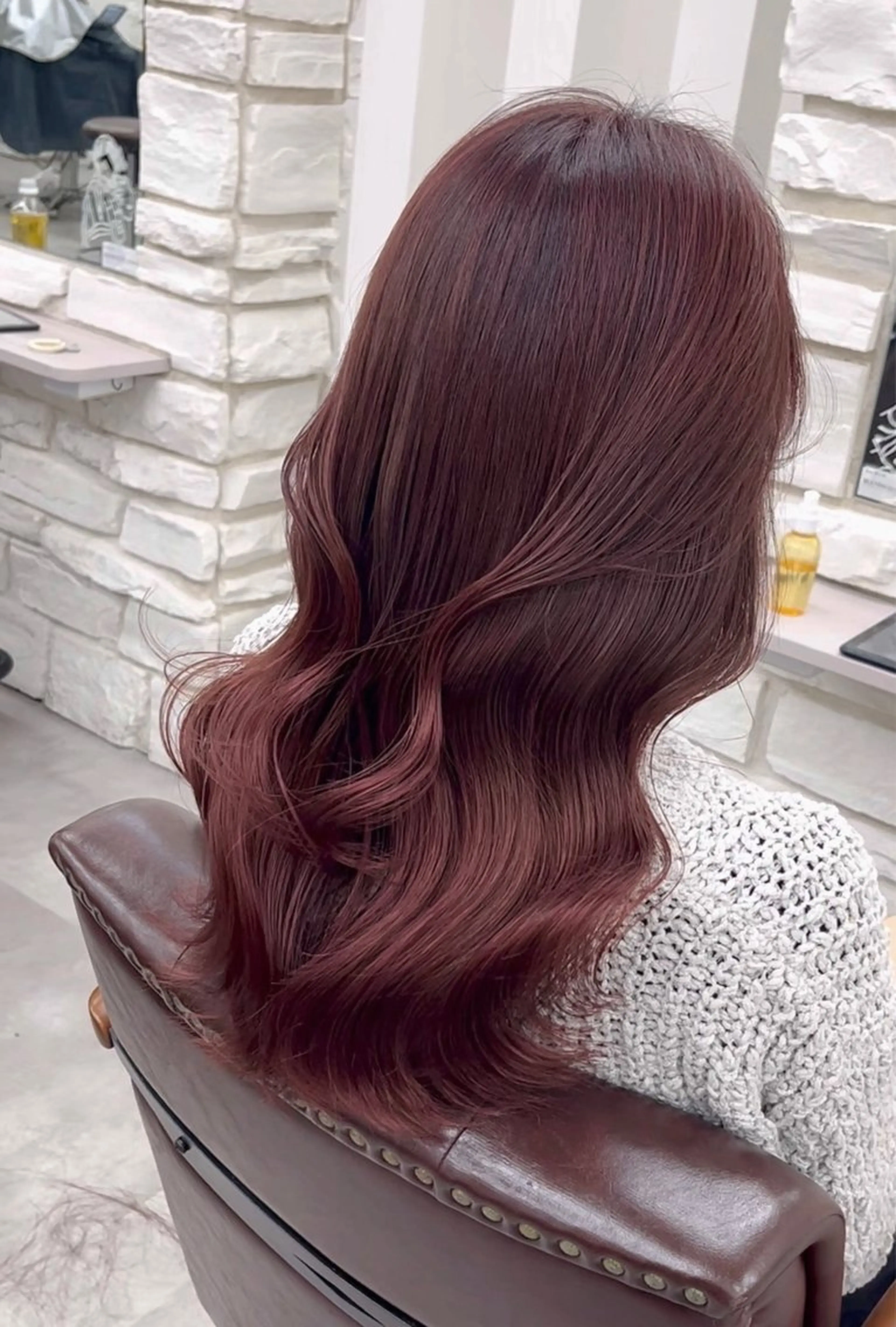 ロング カラー ピンクカラー カット ヘアカラー トリートメント 天王寺髪質改善なら よしみさん✨のヘアスタイル