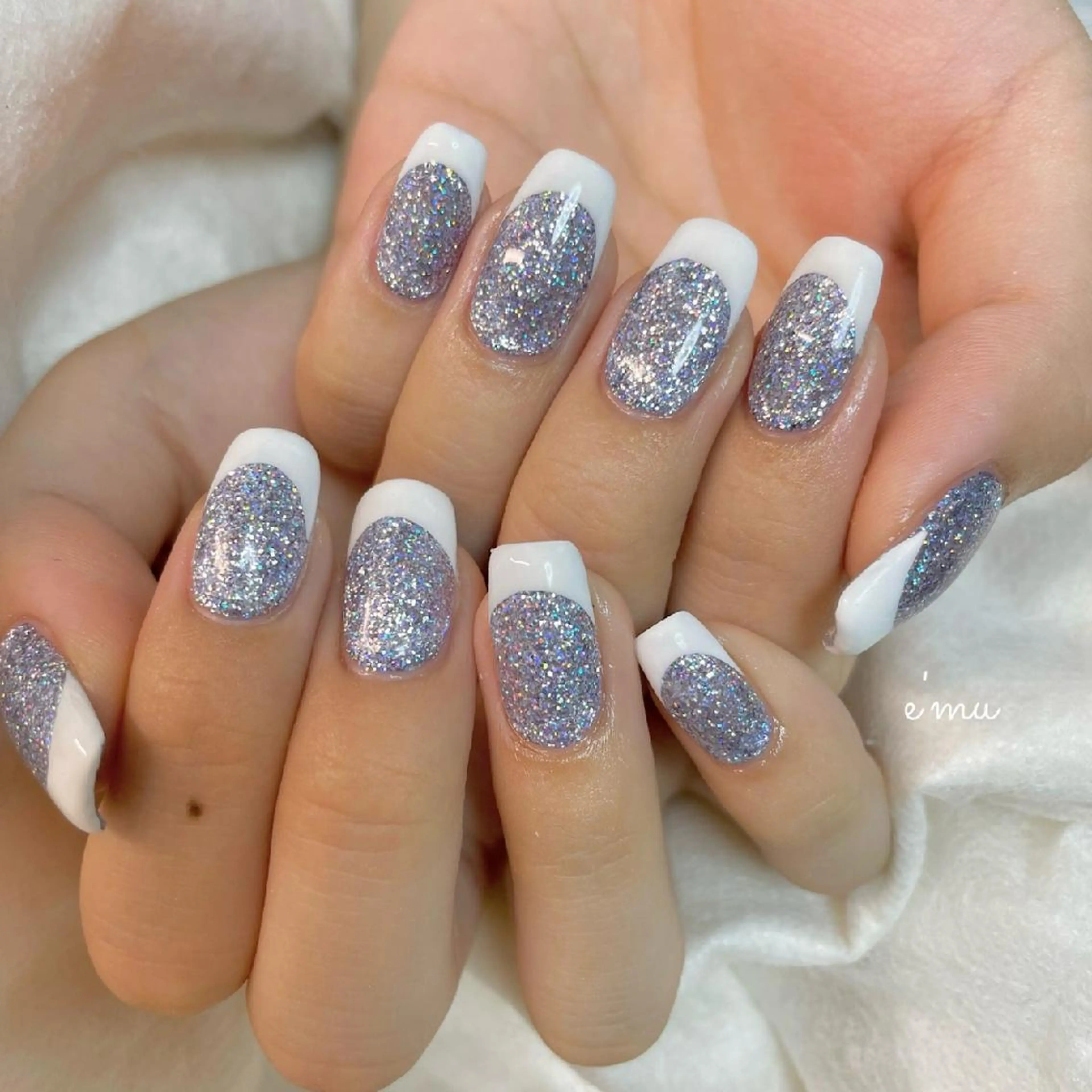 ネイル フレンチネイル ハンドネイル nail salon e'mu💐のネイルデザイン