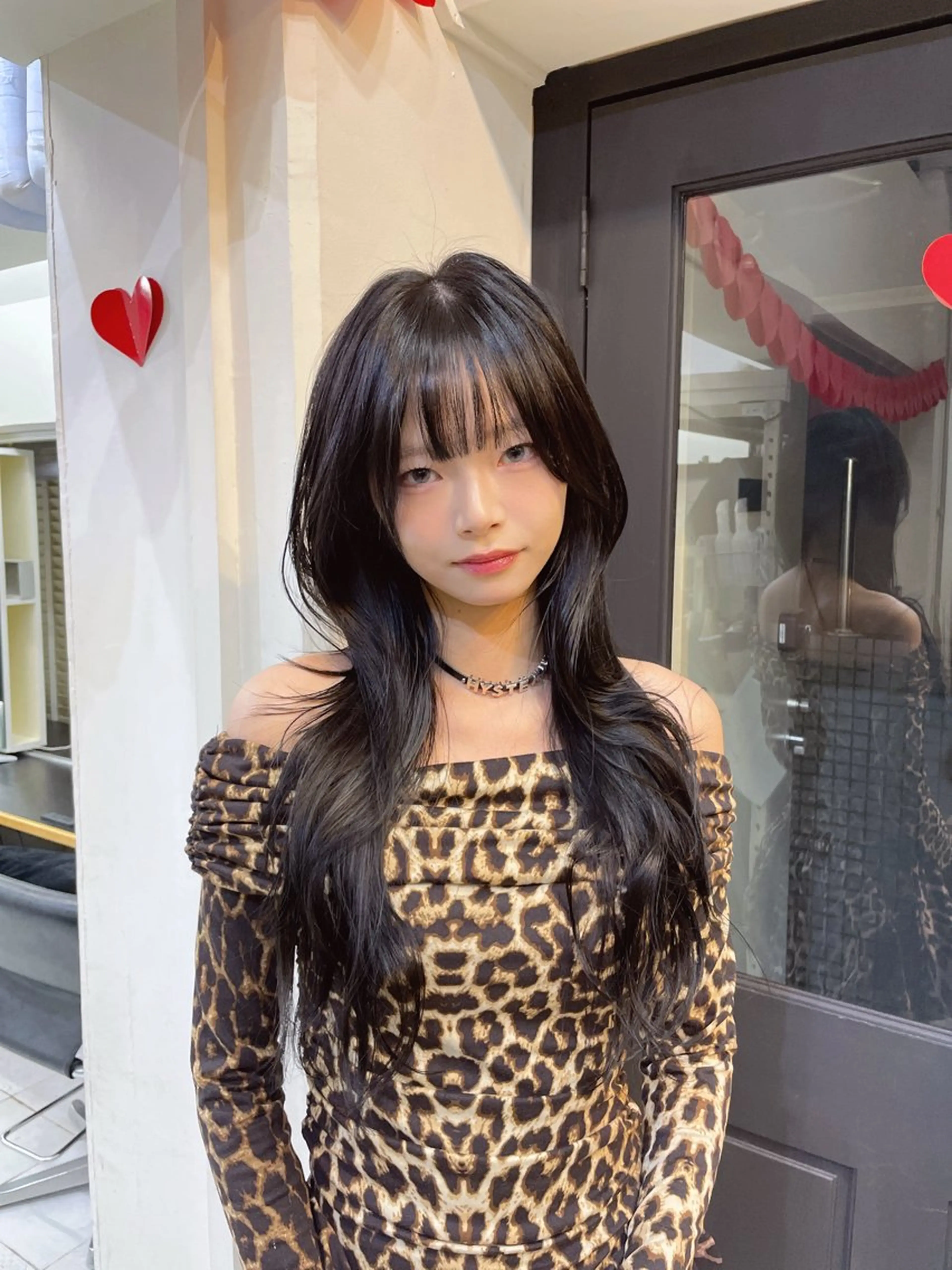 ロング カラー カット ヘアカラー yu-kaハッシュ カット/韓国レイヤーのヘアスタイル