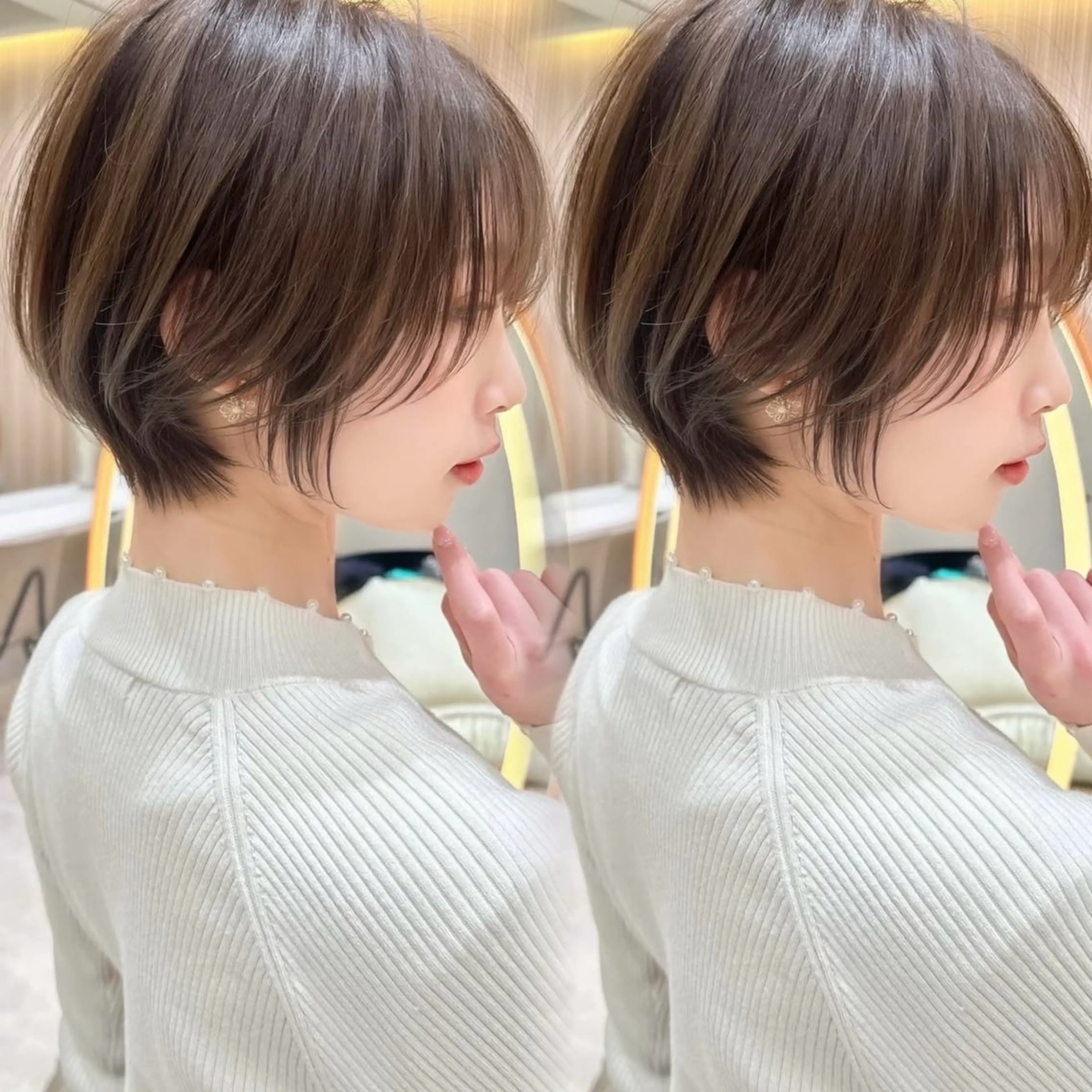 ショート カラー 水光艶カラー/ 艶ブリーチ/颯のヘアスタイル