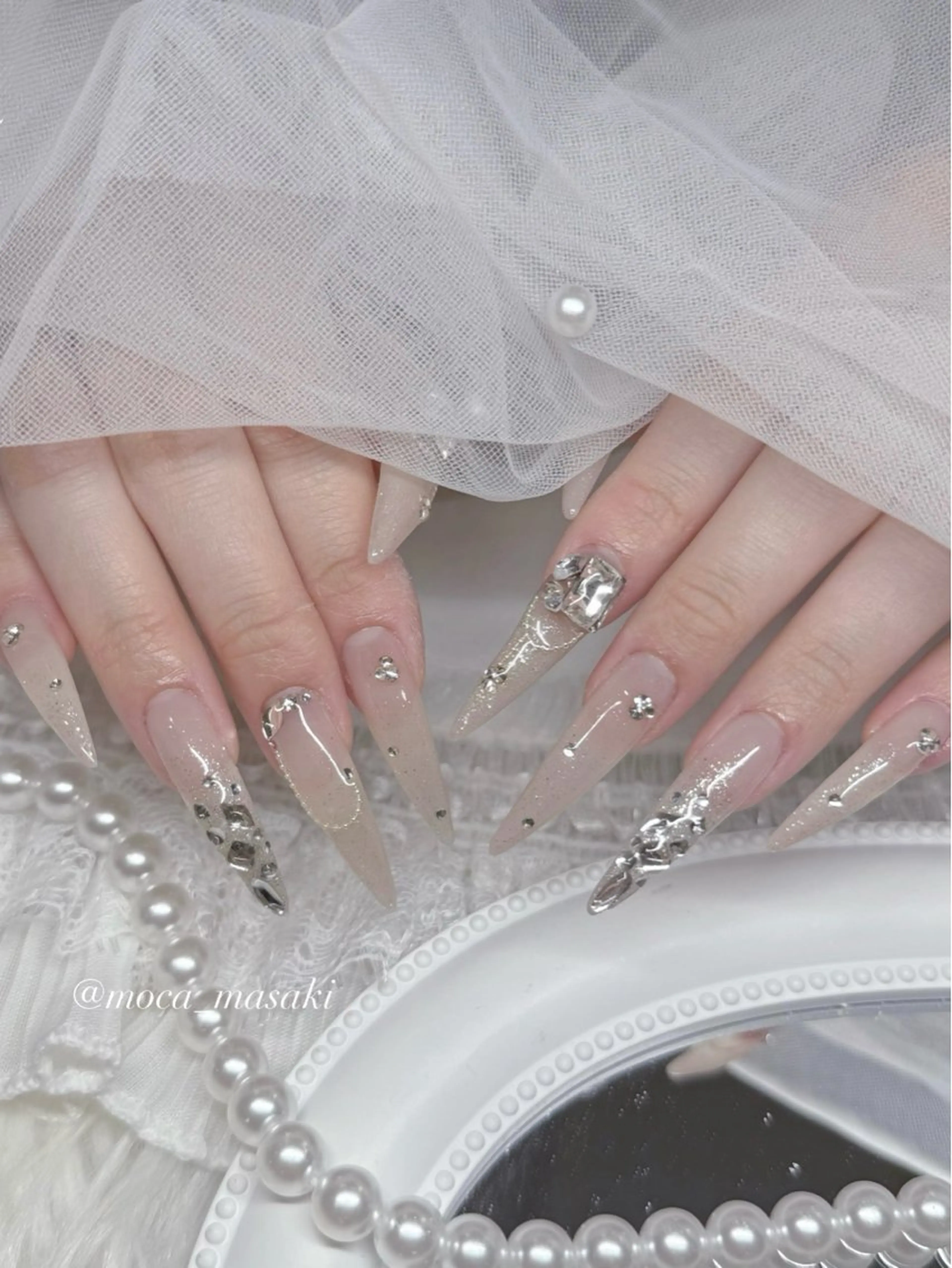 ‎🎀 モデル限定‎ 1/15 14:00~ 🎀 10本アート付け放題‎ ♡⸝⸝【オフ・ケア込み】 ⚠️注意事項ありの写真