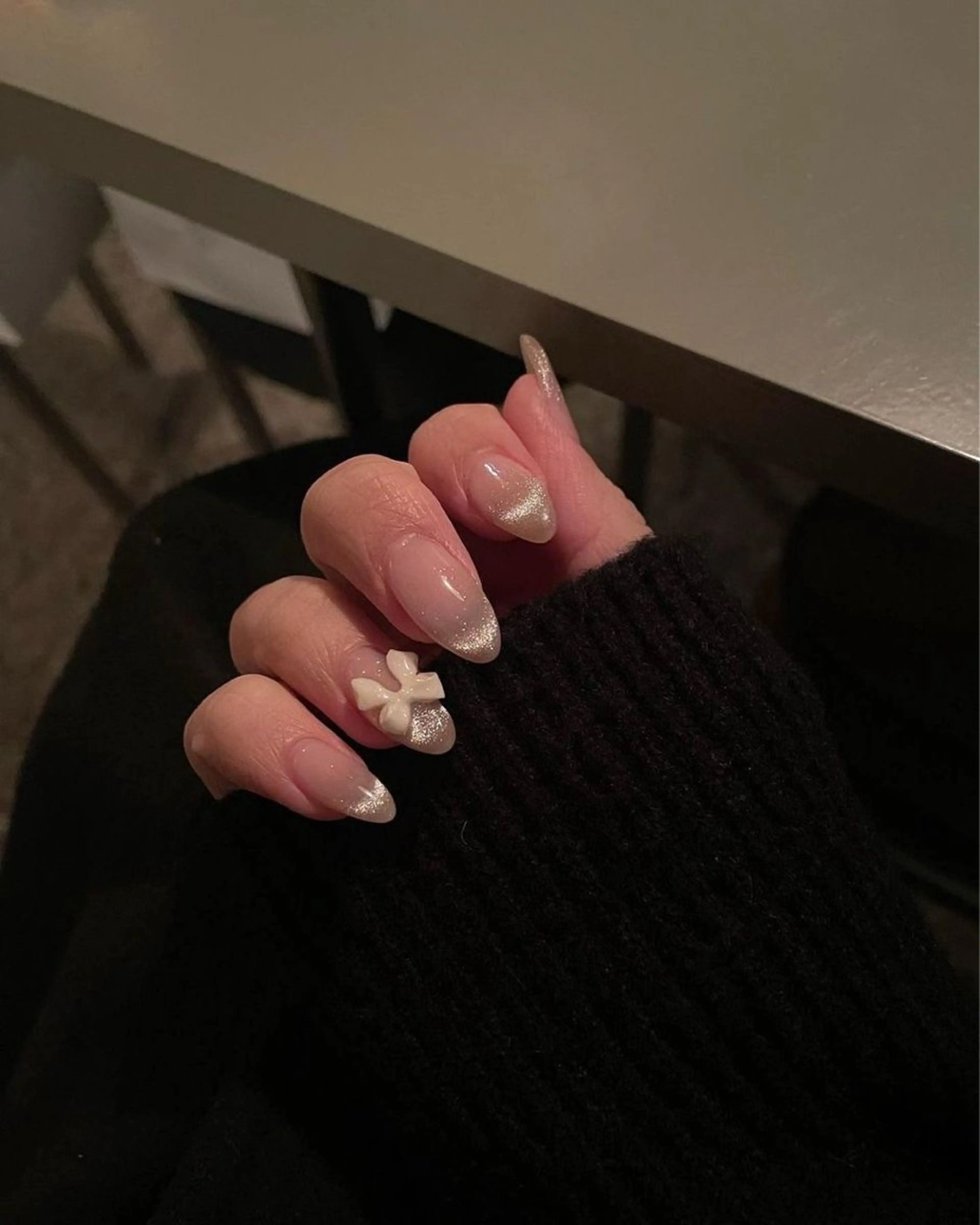 ネイル グラデーション ラメ(グリッター) マグネットネイル ミラーネイル ニュアンスネイル ハンドネイル Lumi de nails所属・Lumi de nailsのネイルデザイン