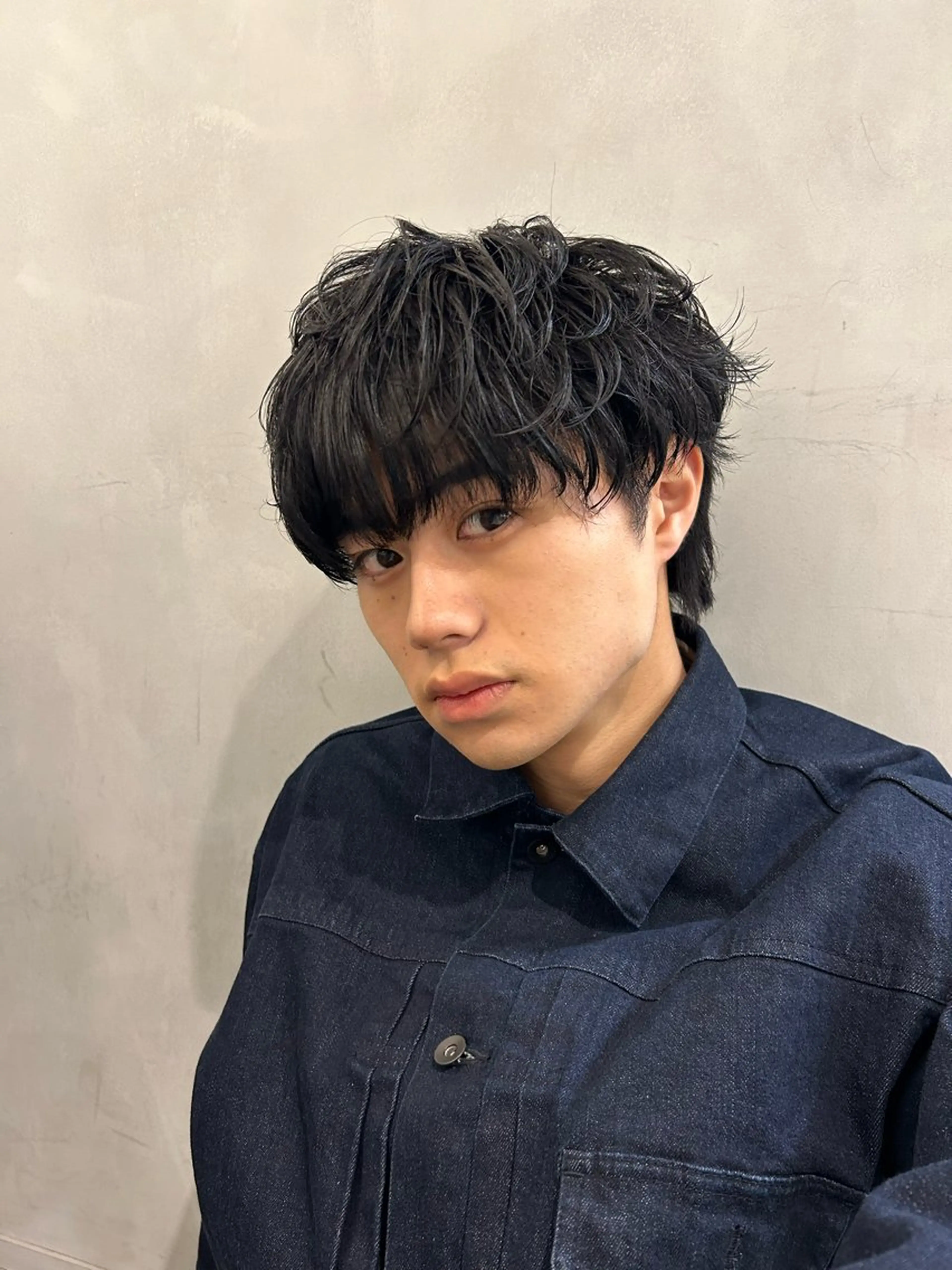 パーマ メンズ ビジネス センターパート フェードカット フェザーパーマ メンズ韓国風 カット パーマ 💈メンズパーマ スペシャリスト💈のヘアスタイル