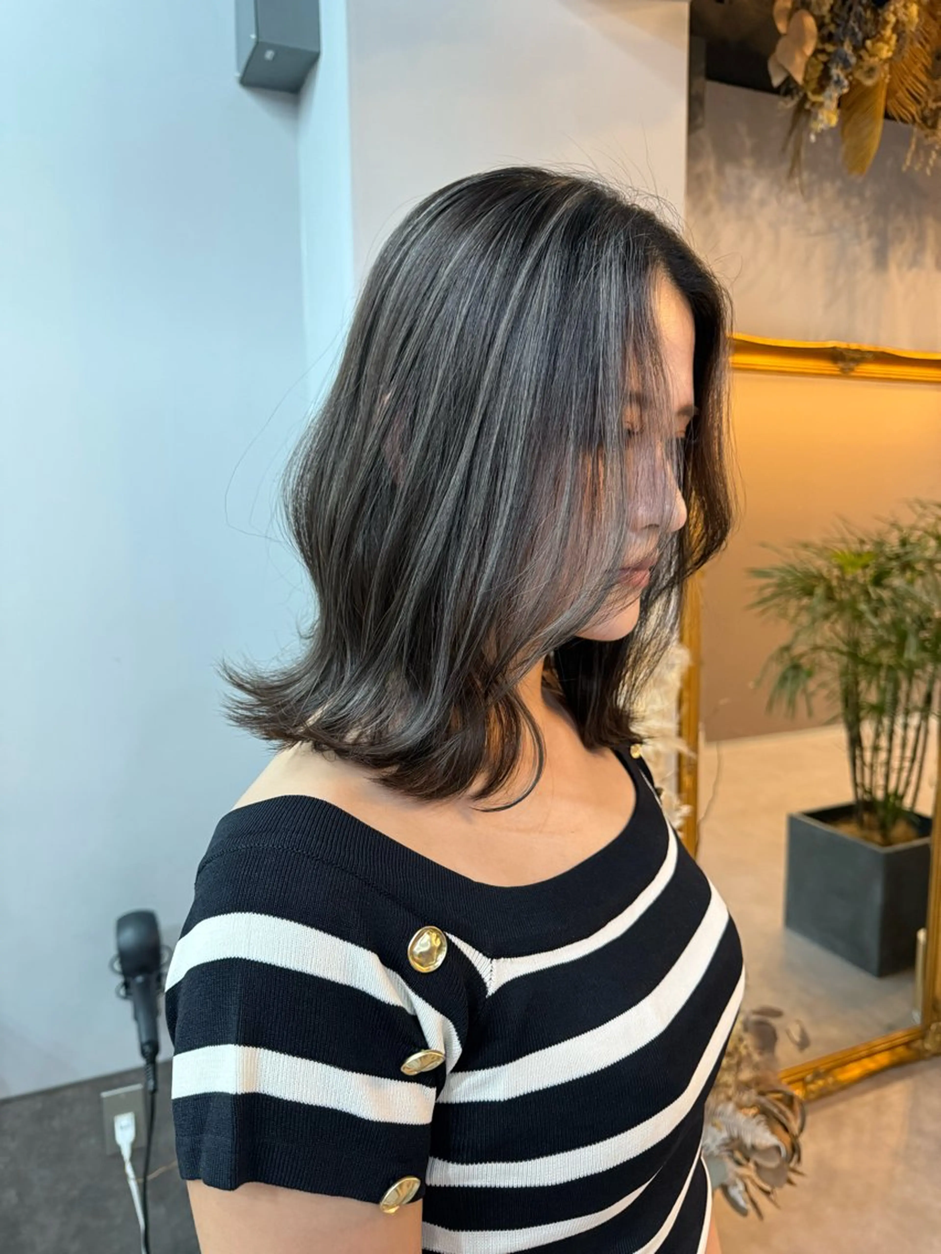 ミディアム カット ヘアカラー トリートメント Reb_keiji 👑小倉圭司のヘアスタイル