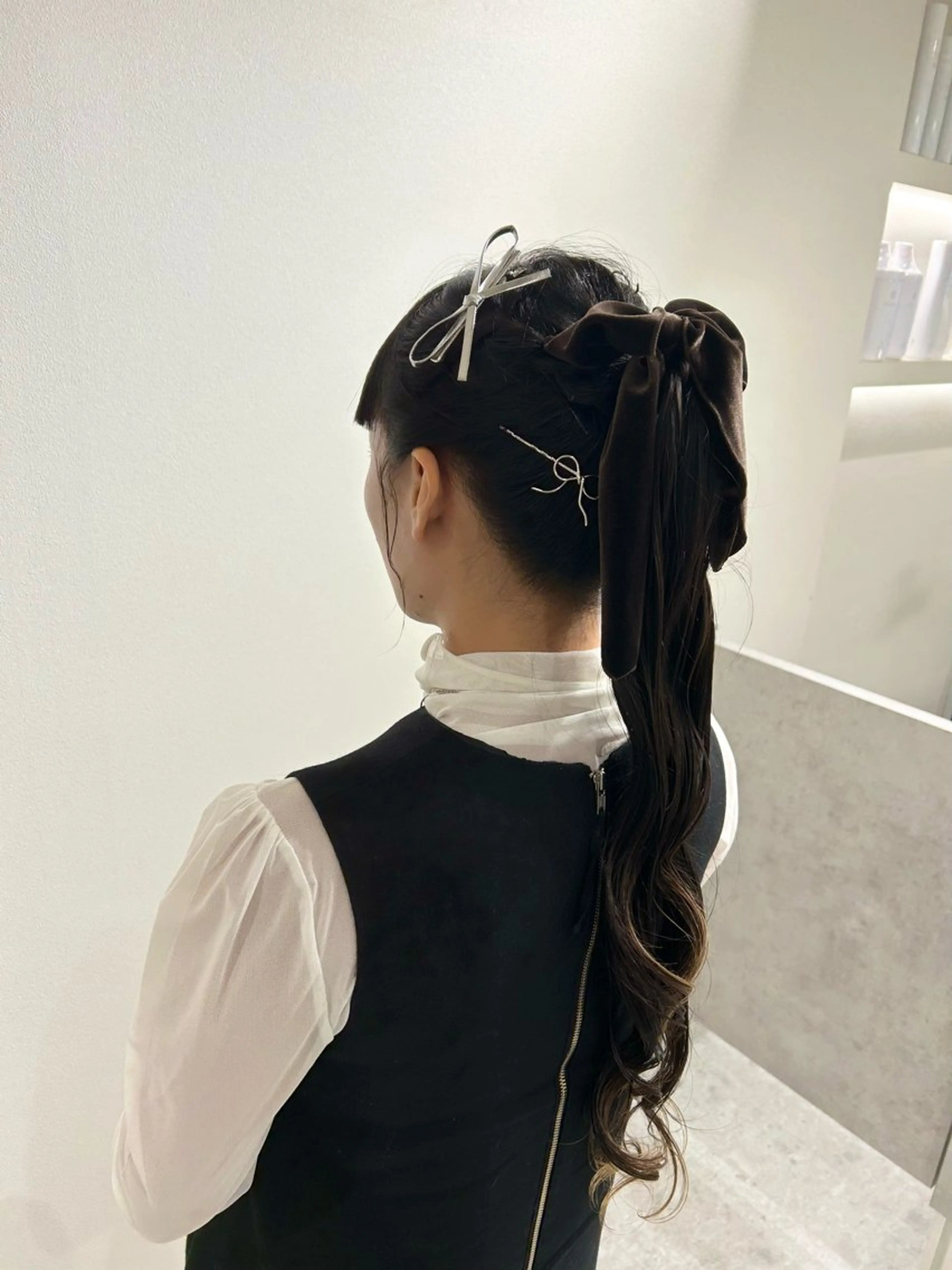 ロング ヘアアレンジ ポニーテール ロング ヘアセット 🩰ニシムラヒカリ 半個室salon♡*のヘアスタイル