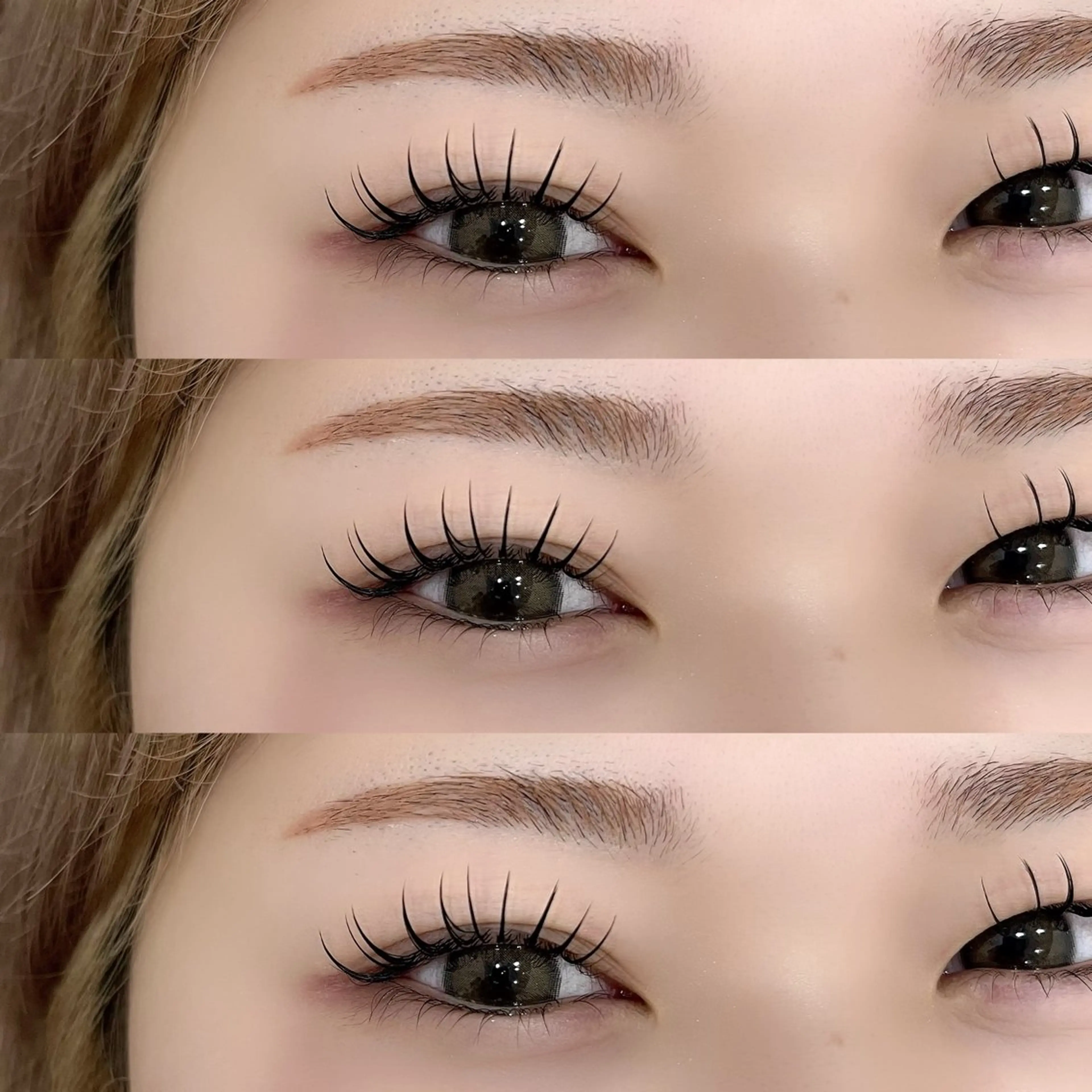 マツエク・マツパ フラットラッシュ パリジェンヌラッシュリフト MAQUM𖤐 Satsumiのマツエク・マツパデザイン