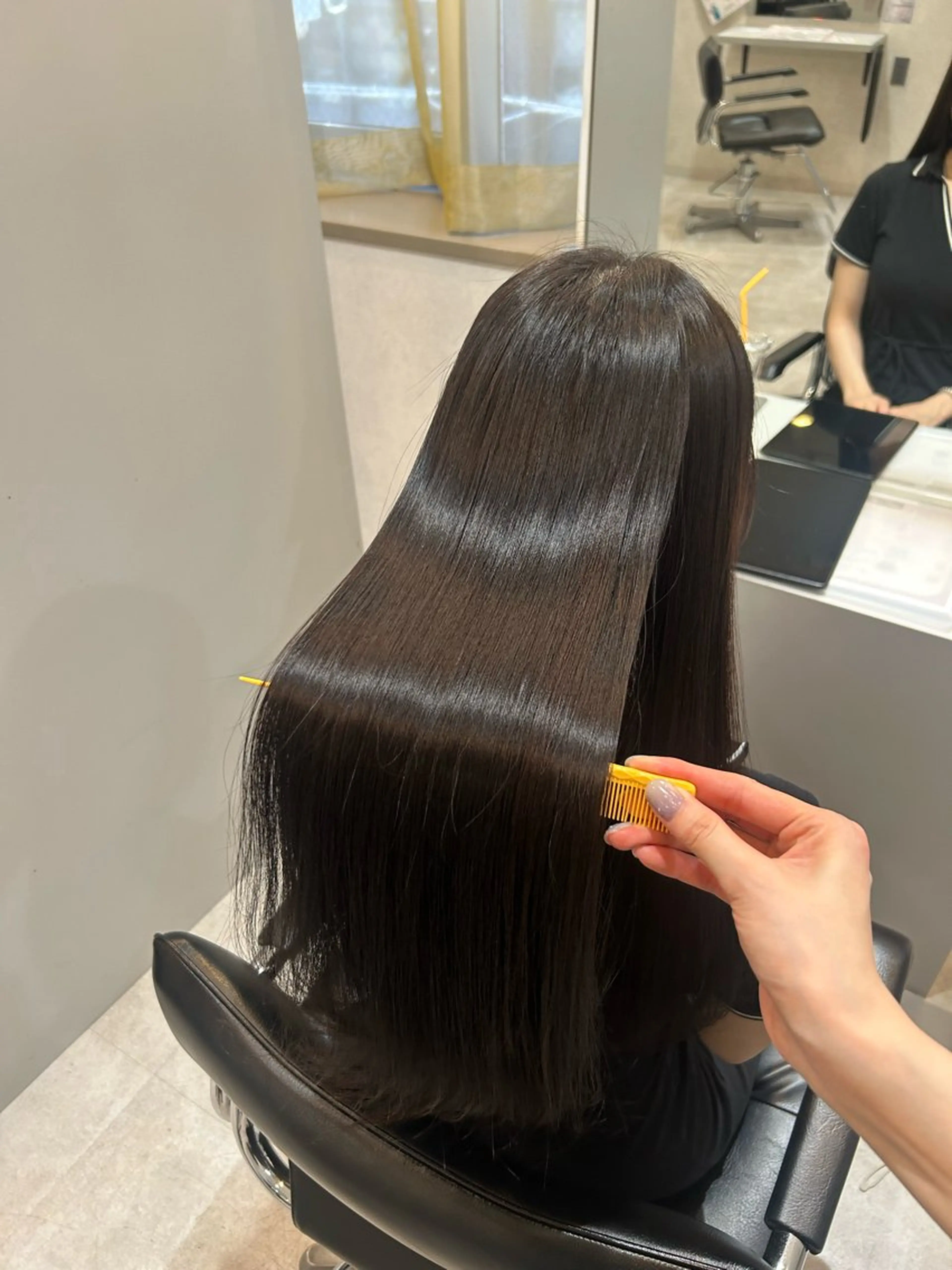 ロング 縮毛矯正 柔らかい縮毛矯正/ ボブ/北林のヘアスタイル