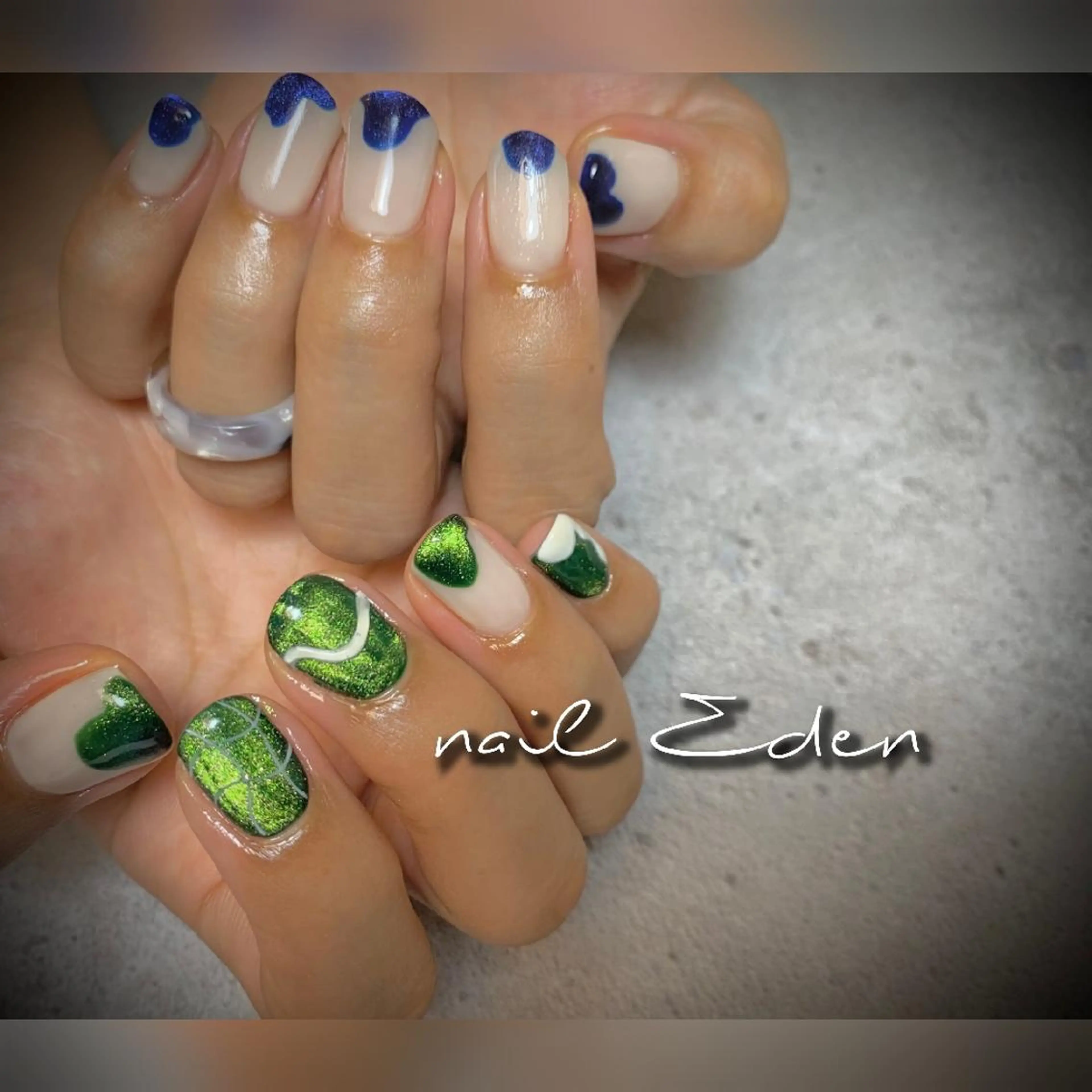 ネイル アートネイル マグネットネイル 持ち込み ハンドネイル ハンドケア Eden　private nail saron所属・Eden ♾️のネイルデザイン