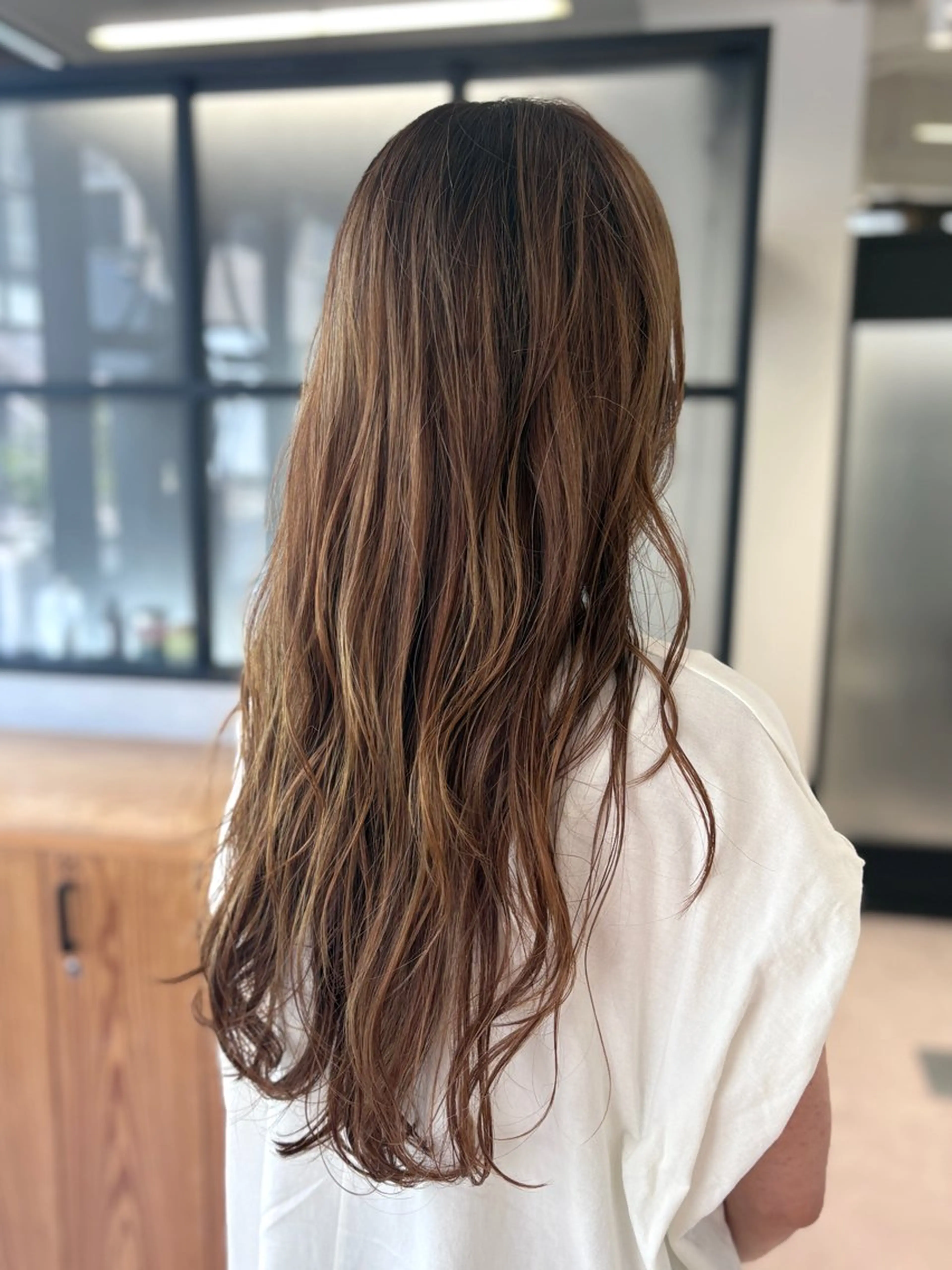 ロング カラー ハイライトカラー ハイライト ヘアカラー トリートメント DX SHARE SALON所属・matka白髪ぼかし 大人ヘア/KEIKOのヘアスタイル