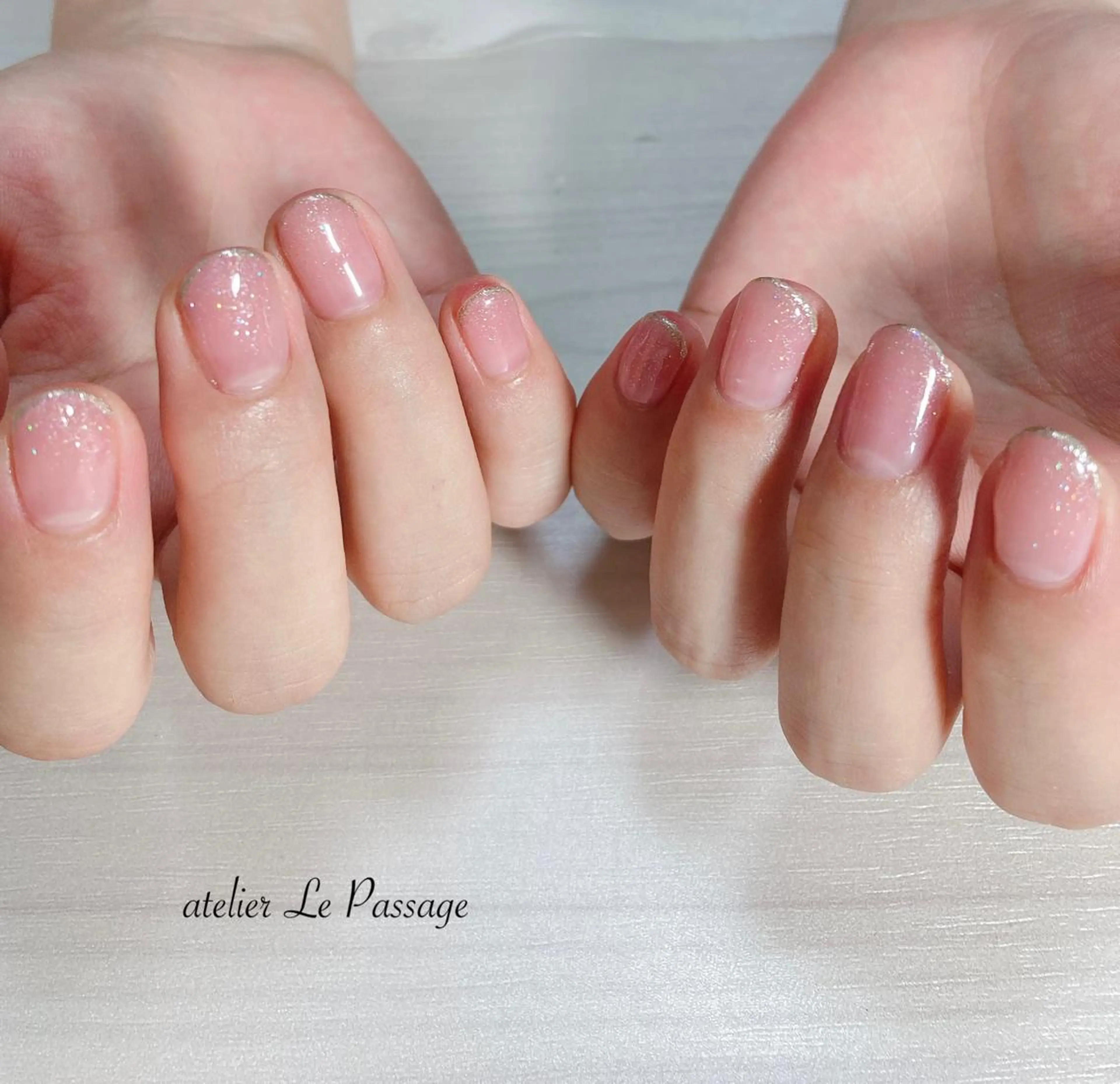 ネイル フレンチネイル ジェルネイル オフィスネイル ワンカラーネイル パラジェル Atelier Le Passage所属・h nakatsukaのネイルデザイン