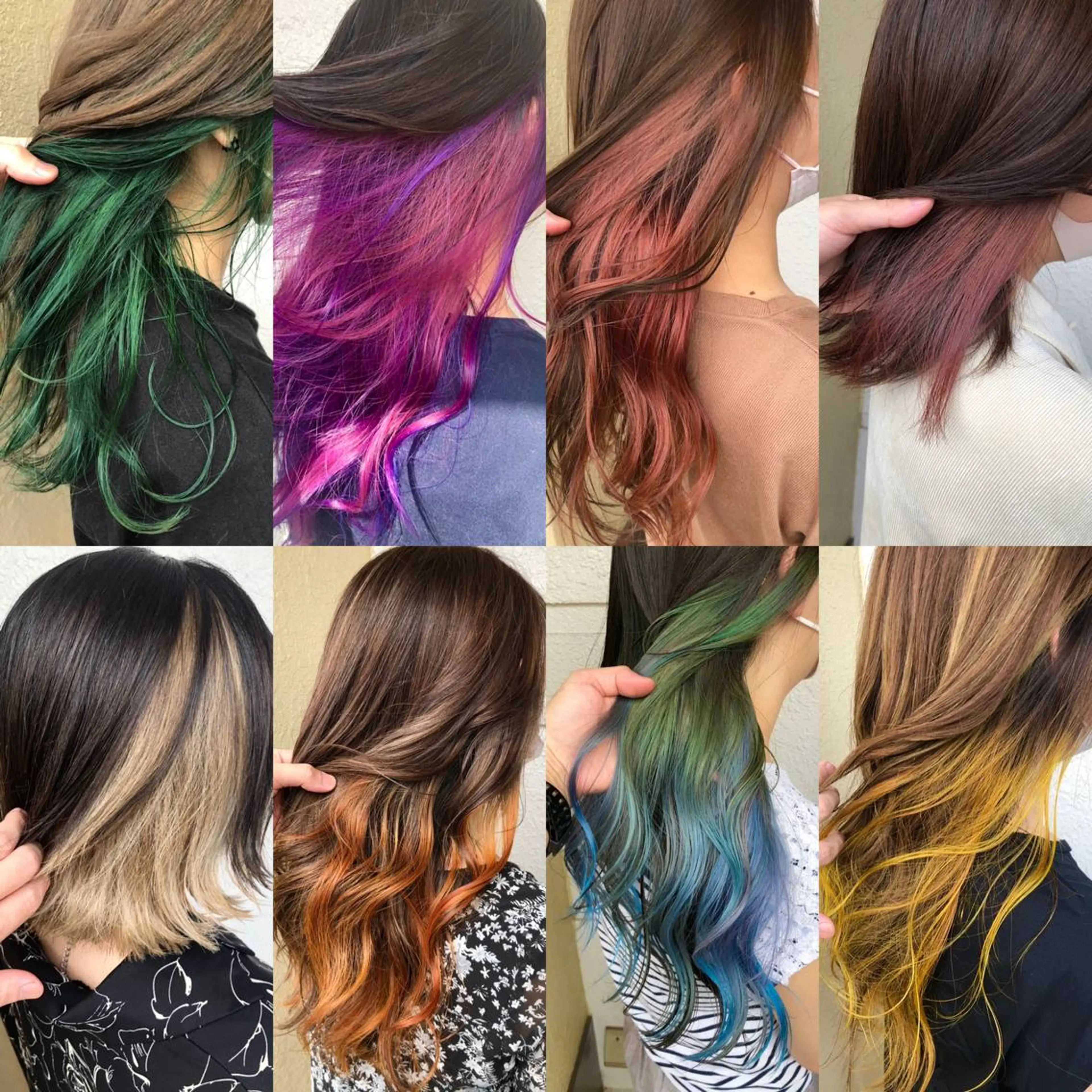 セミロング カラー インナーカラー ヘアカラー レイヤーカット匠 イソザキノリユキのヘアスタイル