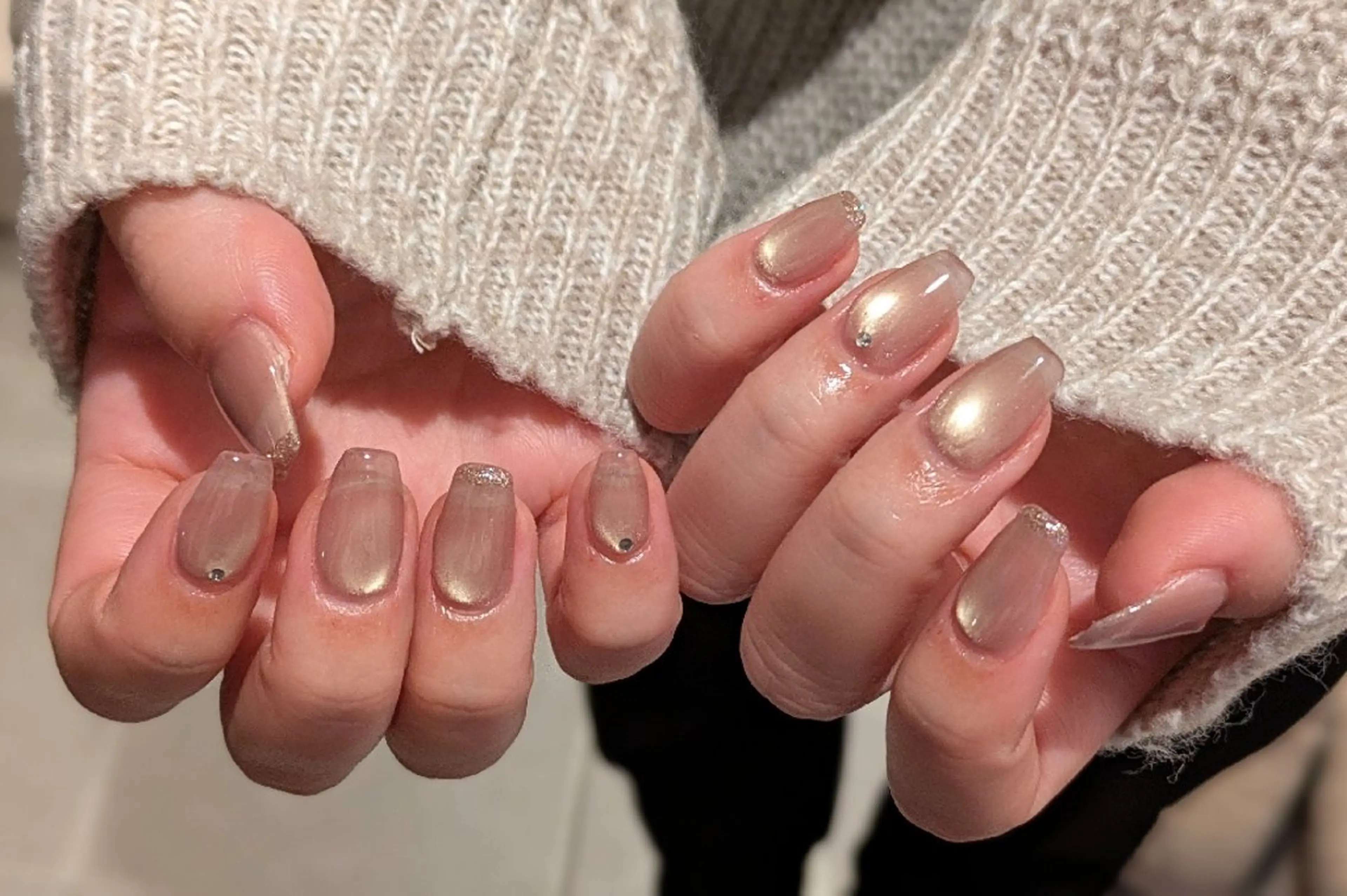 ネイル マグネットネイル ハンドネイル m&pPrivate nailsalonのネイルデザイン