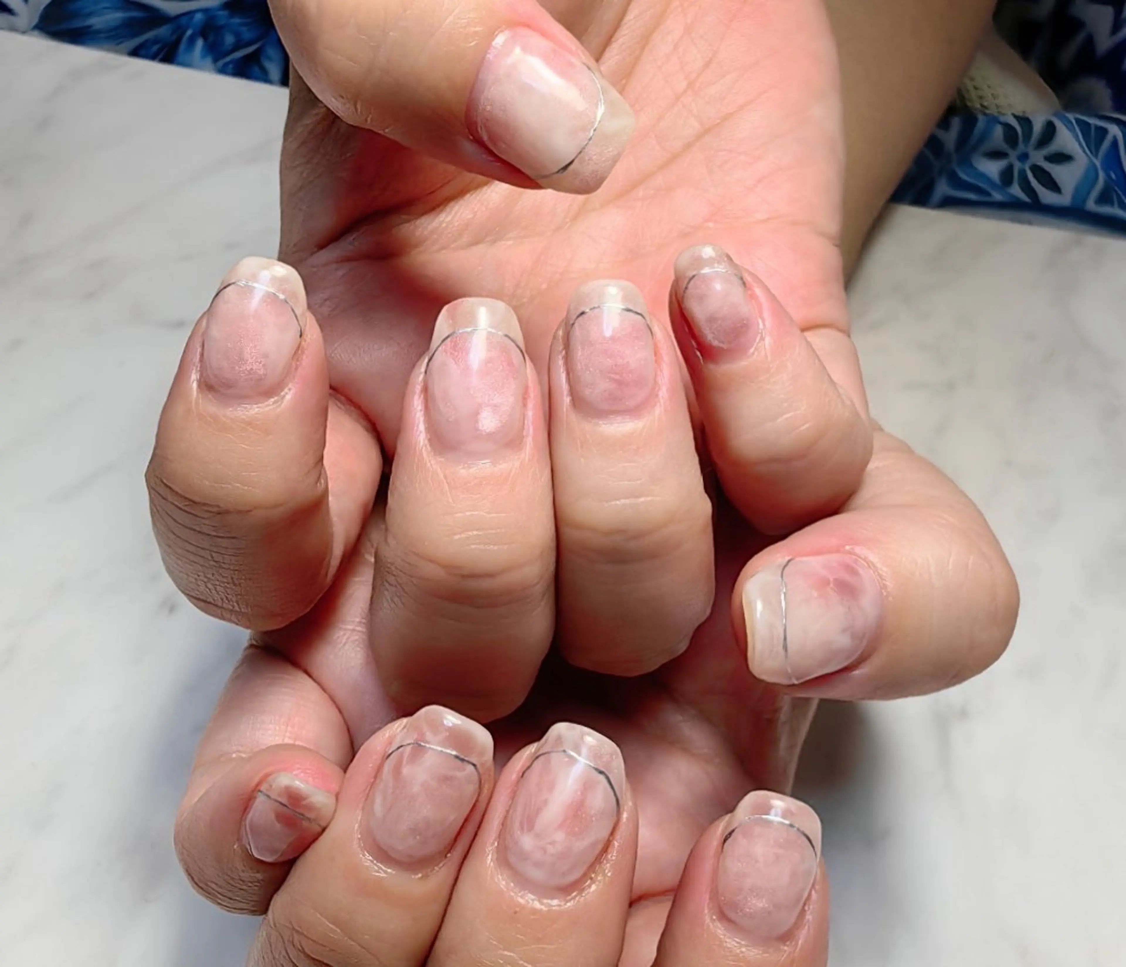 ネイル 大理石ネイル(マーブル) ハンドネイル reve あやののネイルデザイン