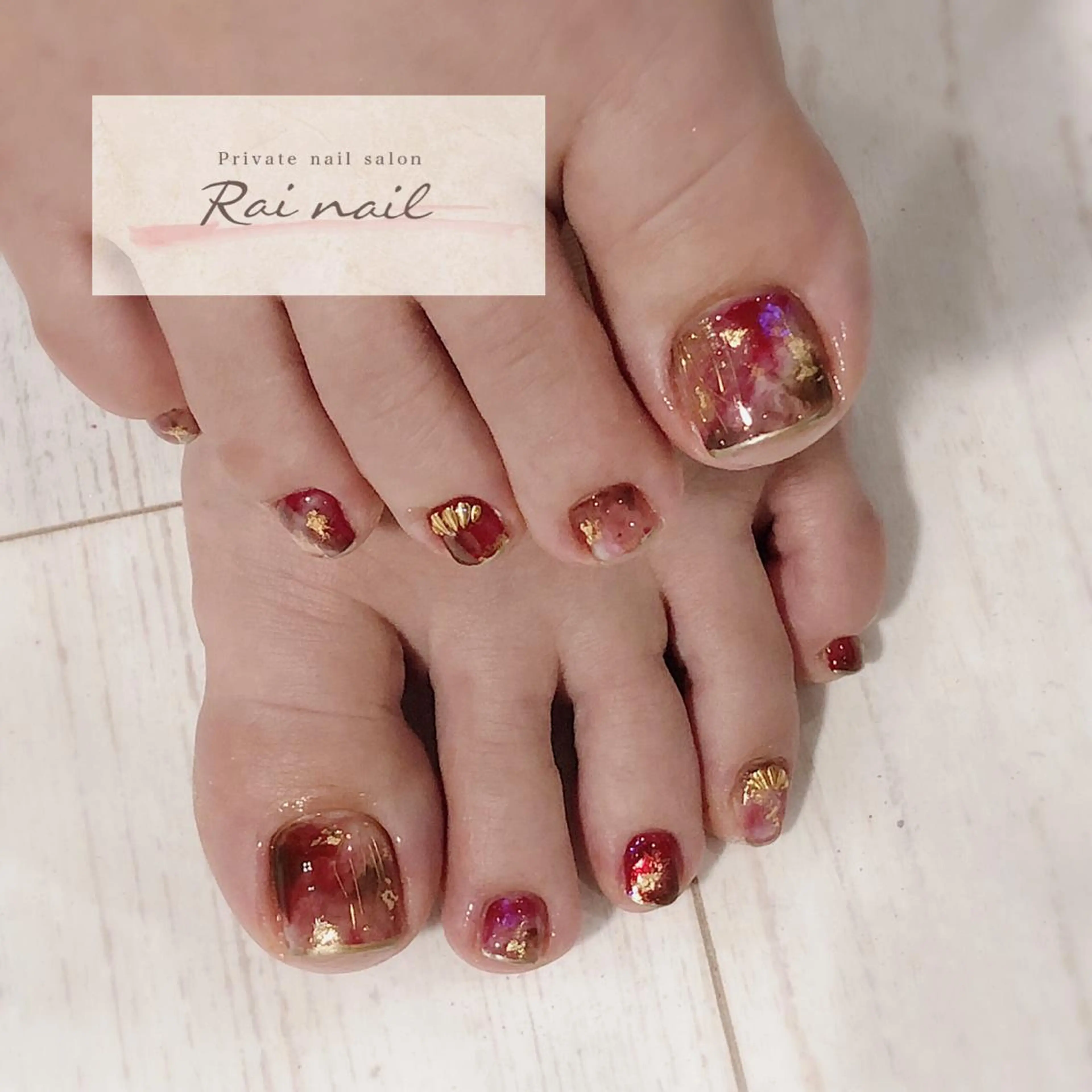 ネイル ニュアンスネイル フットネイル Rai nail_ Risaのネイルデザイン