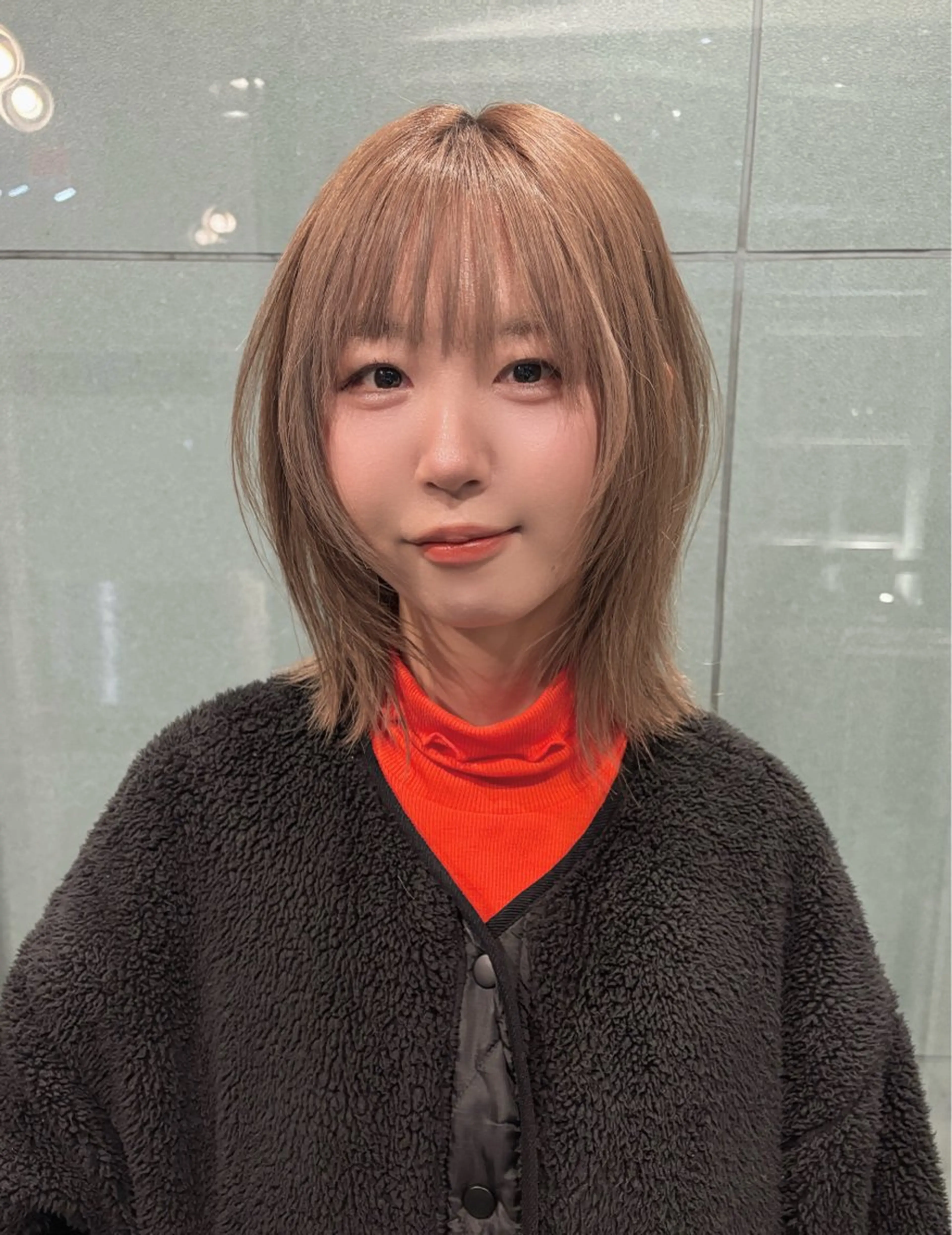 ミディアム 顔まわりレイヤー 顔周りカット レイヤーカット toiro所属・似合わせカット/ naokoのヘアスタイル