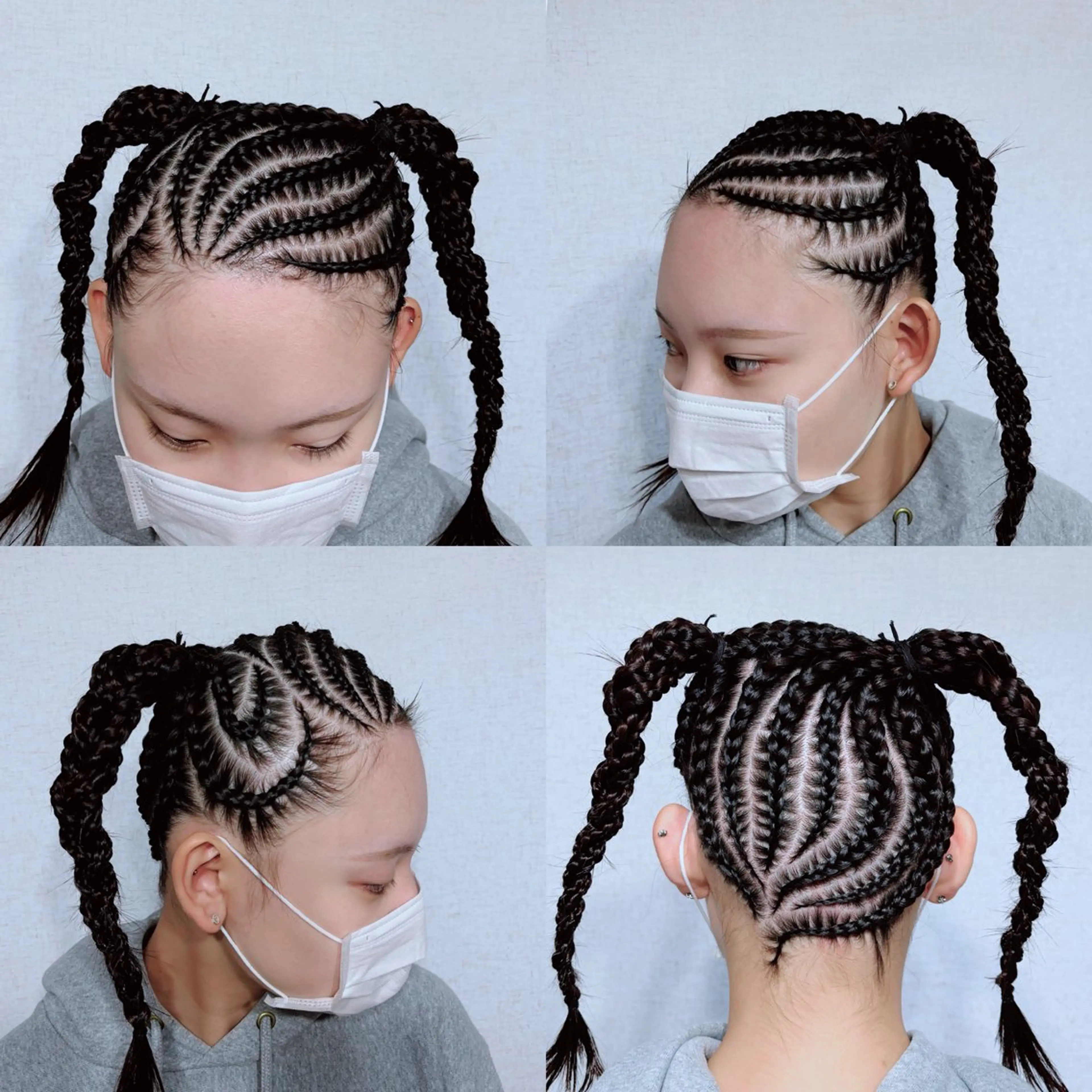 だんじり編み込み：デザイン無                                      ＊小学5年生以上の写真