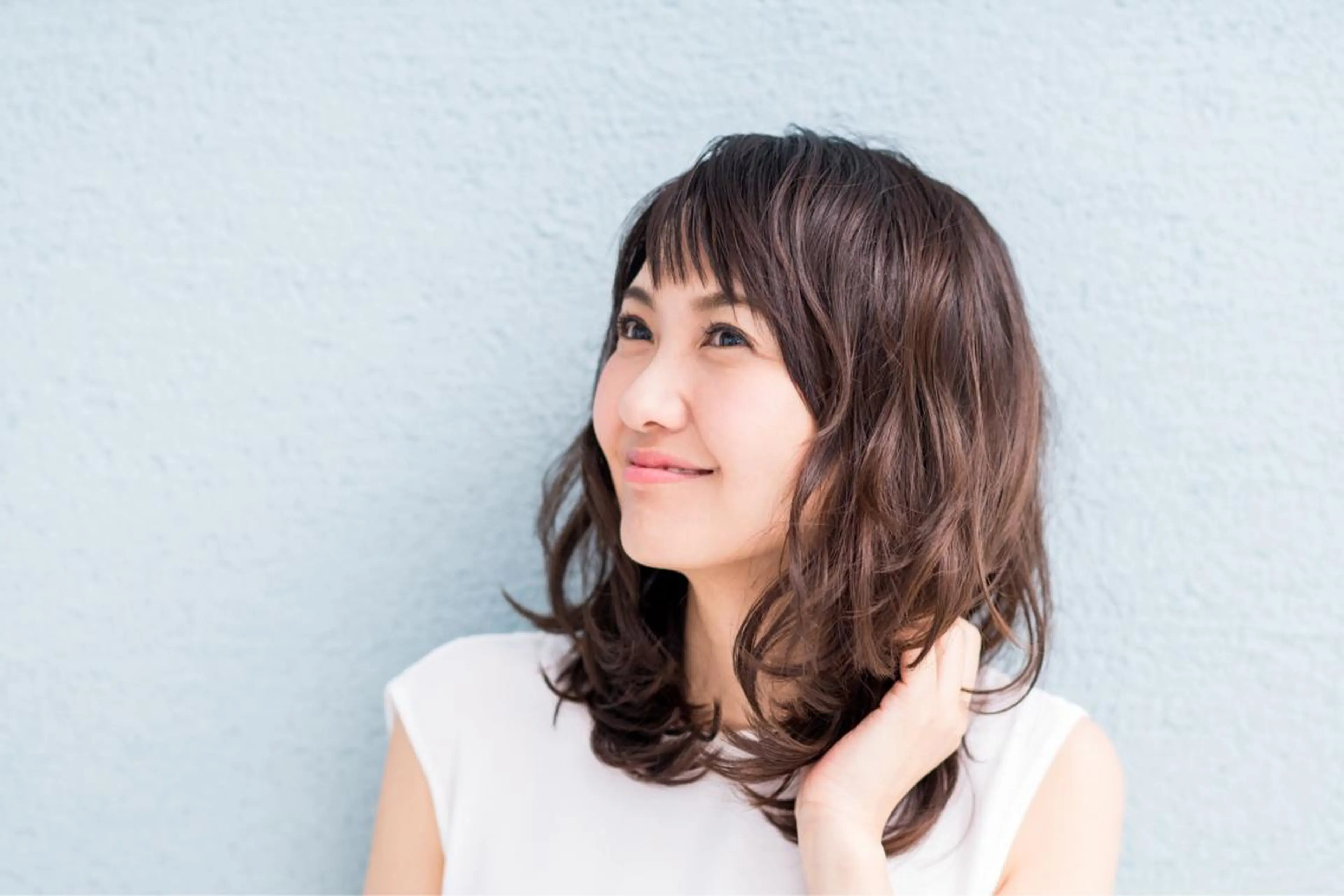 セミロング カラー 山楯 敏章のヘアスタイル