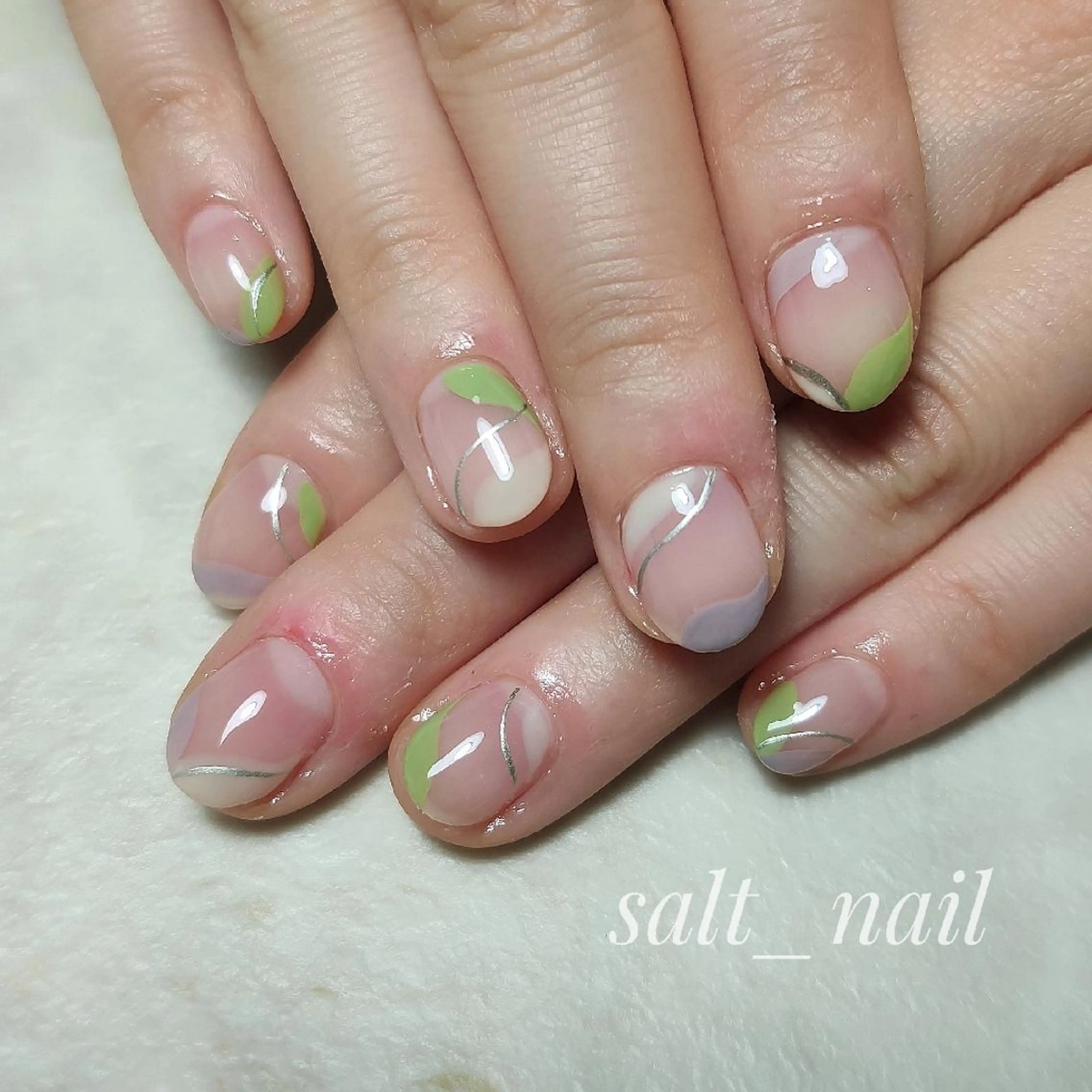 ネイル アートネイル ニュアンスネイル ハンドネイル 個人サロン saltnailのネイルデザイン