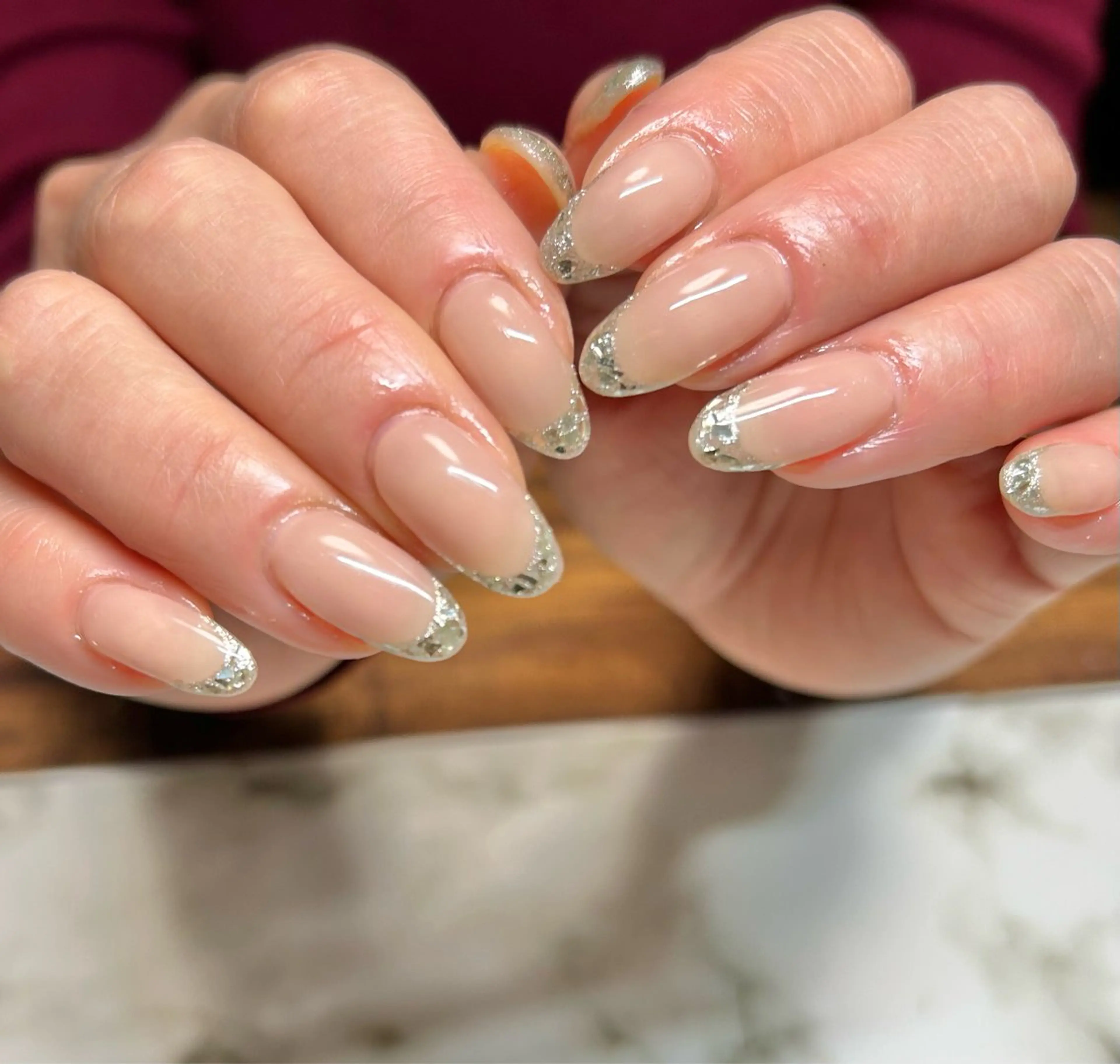 ネイル フレンチネイル ガラスフレンチ ハンドネイル Mai Nail 本田舞のネイルデザイン