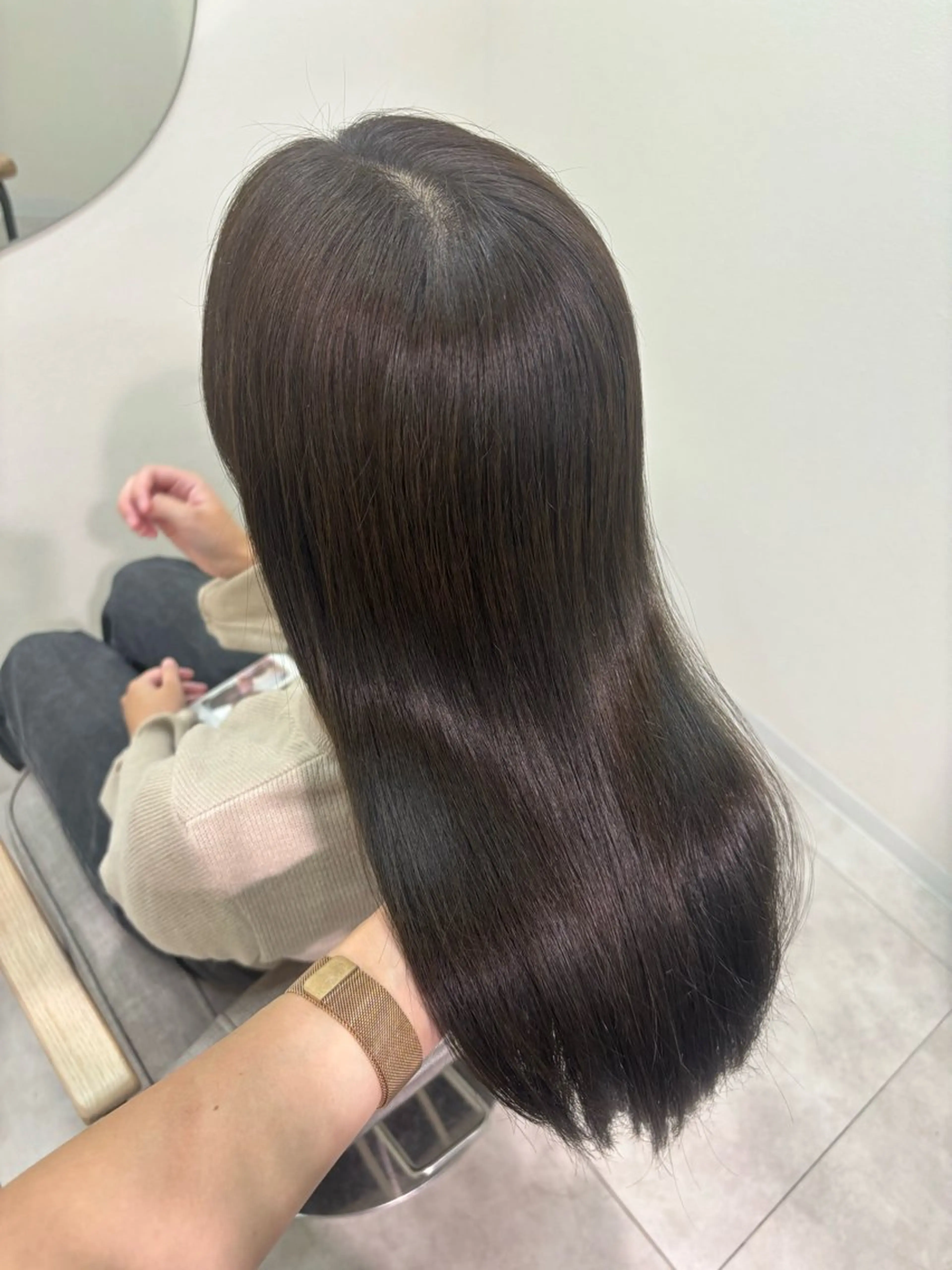 セミロング カラー カット ヘアカラー トリートメント ヘッドスパ 広島/わかな/ヘア セット/オリーブのヘアスタイル