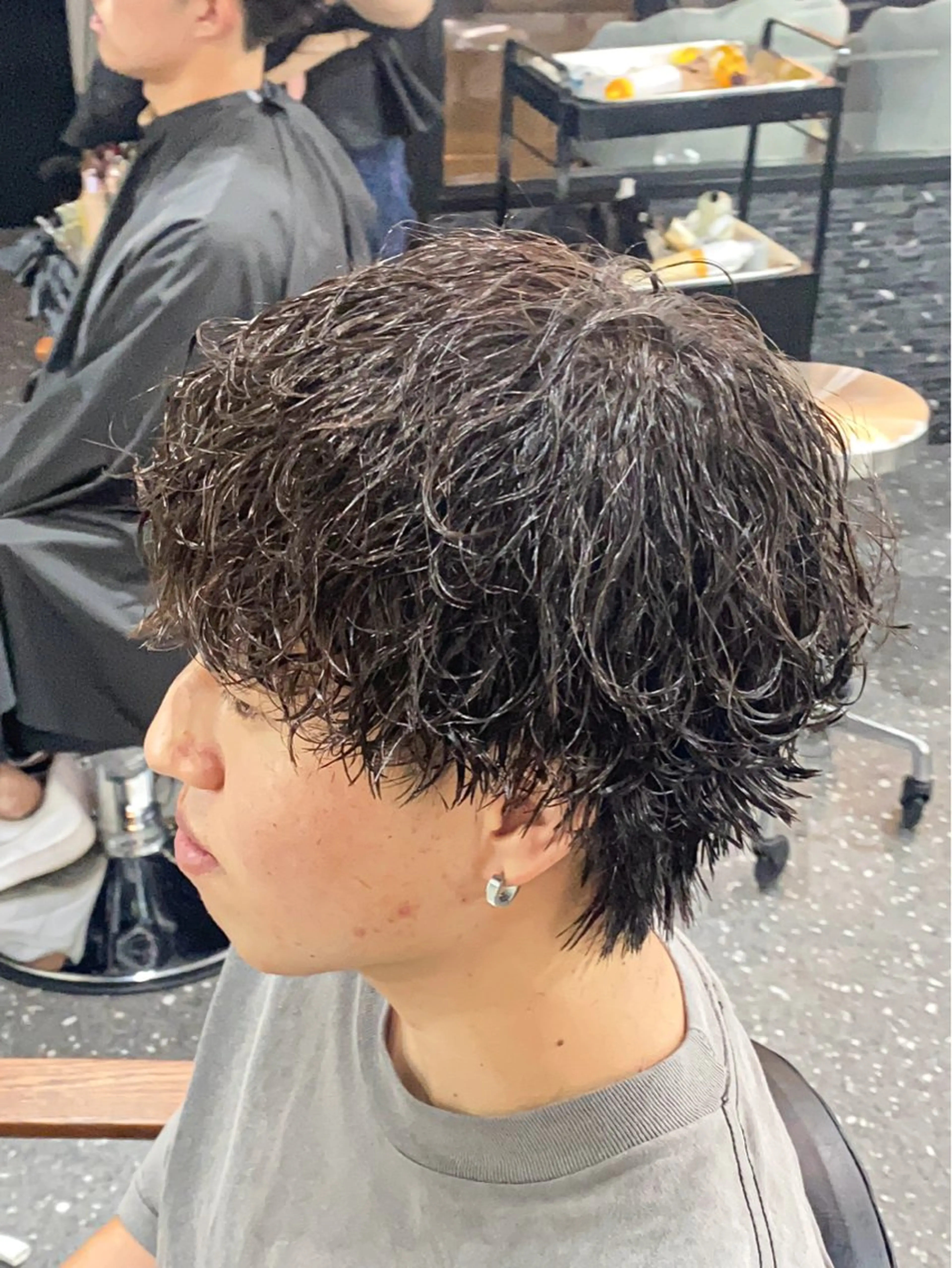 パーマ メンズ パーマ/ダブルカラー ブリーチ⭐️海斗のヘアスタイル