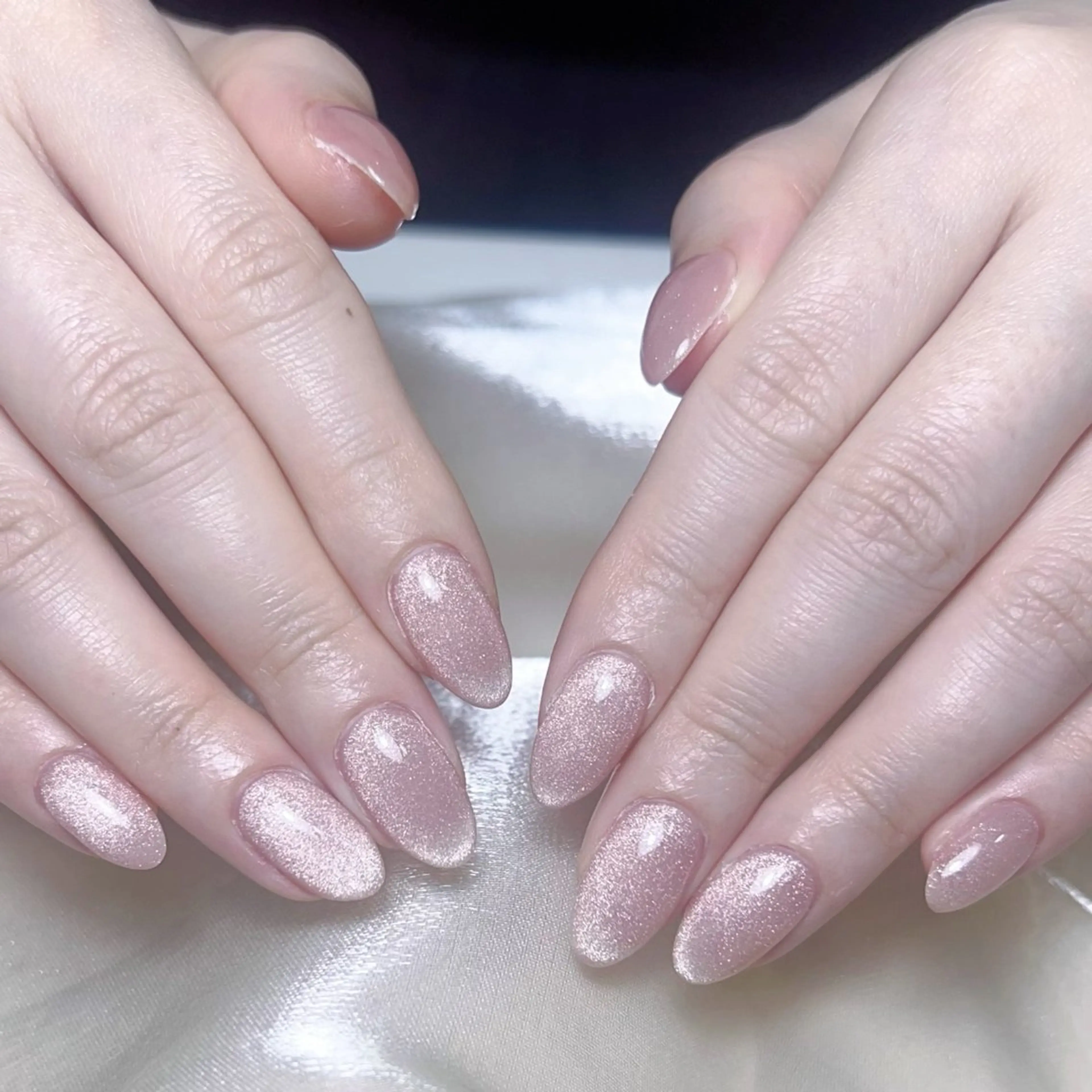 メンズ ネイル メンズ韓国風 アートネイル オーロラネイル ガーリー キラキラネイル ハンドネイル Nail salon 木にいるのネイルデザイン