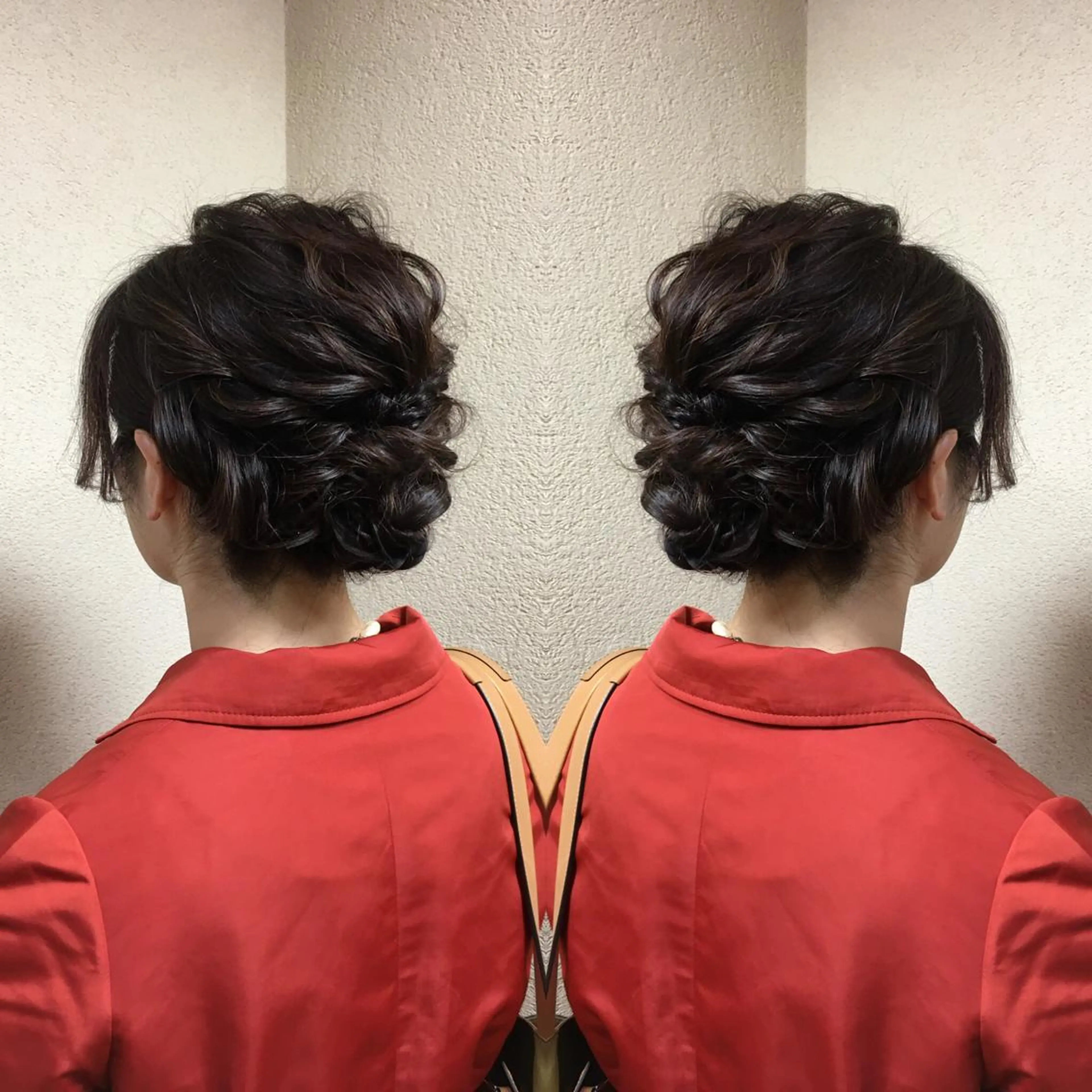 ミディアム カラー ヘアアレンジ 清水 まなのマツエク・マツパデザイン