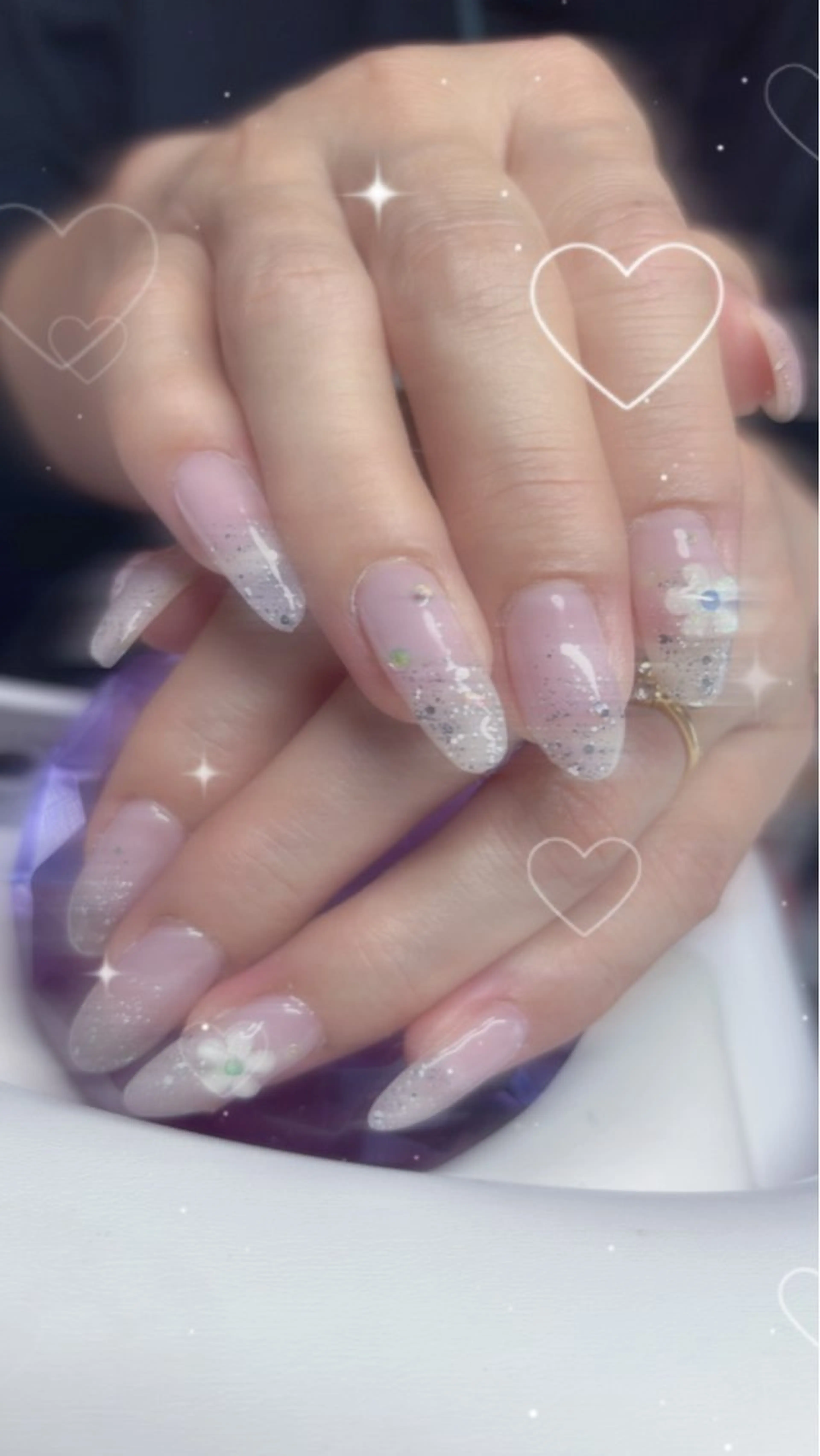 ネイル ラメ(グリッター) ラメグラデーション ハンドネイル NailSalona.k.a所属・k CHIORIのネイルデザイン
