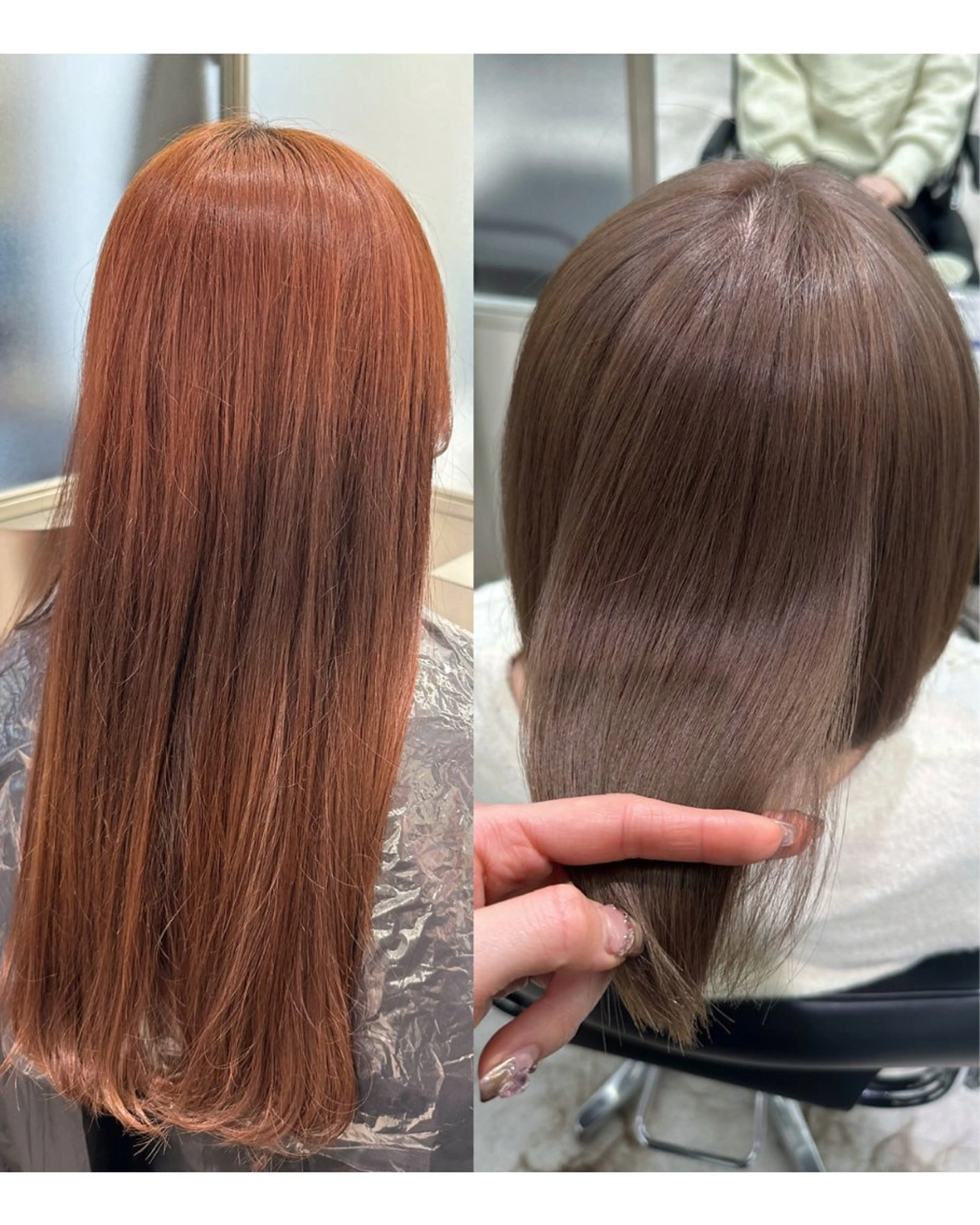 ショート カラー ベージュカラー 透明感カラー カット ヘアカラー iroha半個室 大阪/ボブ/縮毛矯正のヘアスタイル