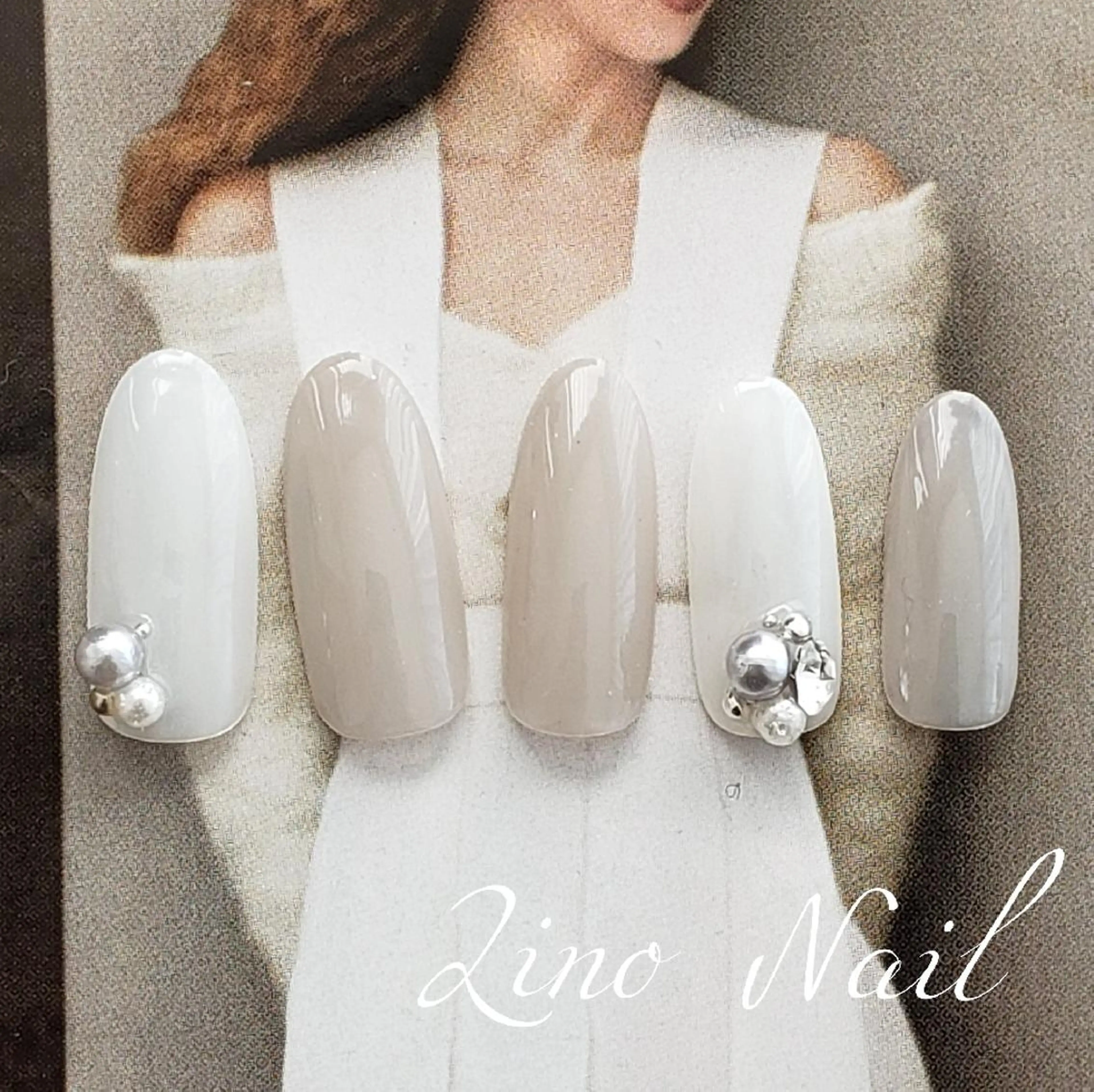 ネイル カジュアル ジェルネイル キラキラネイル ニュアンスネイル オフィスネイル ハンドネイル Lino Nailのネイルデザイン