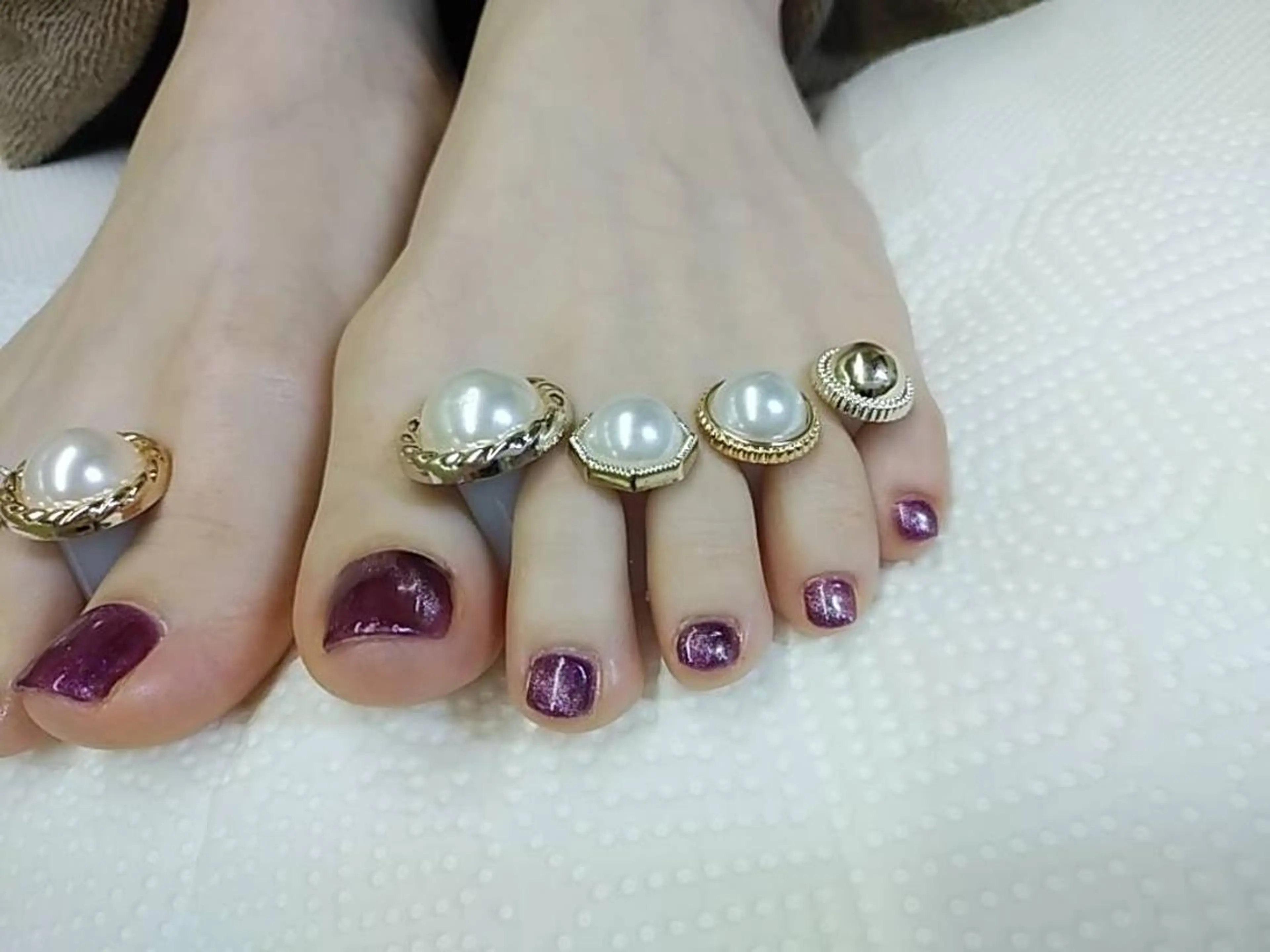 ネイル フットネイル マグネットネイル フットネイル プライベートサロン RosyLily所属・プライベートサロン Rosy Lilyのネイルデザイン