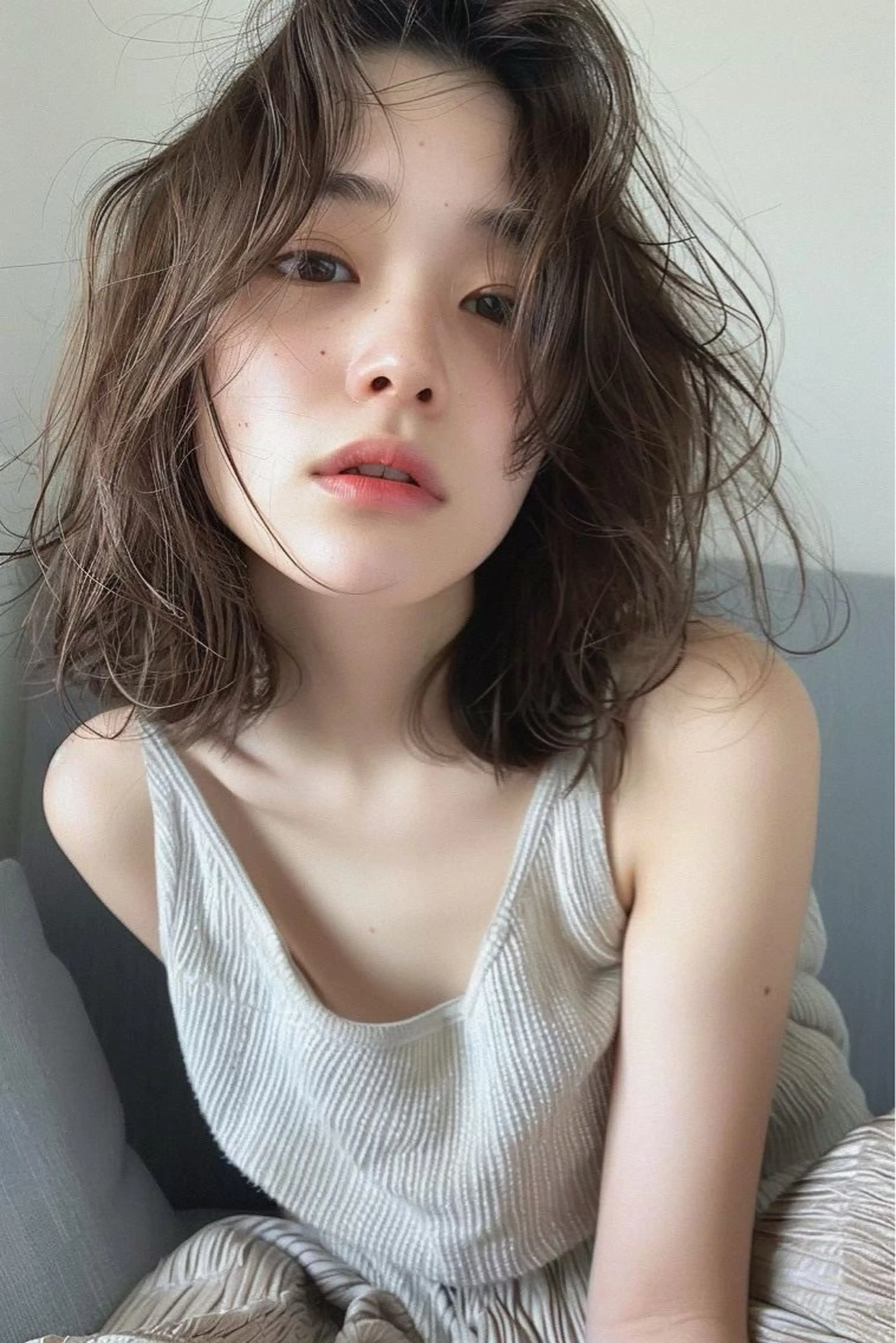 ミディアム カラー カット ヘアカラー トリートメント 圧倒的似合わせ ケアカラーYUTOのヘアスタイル