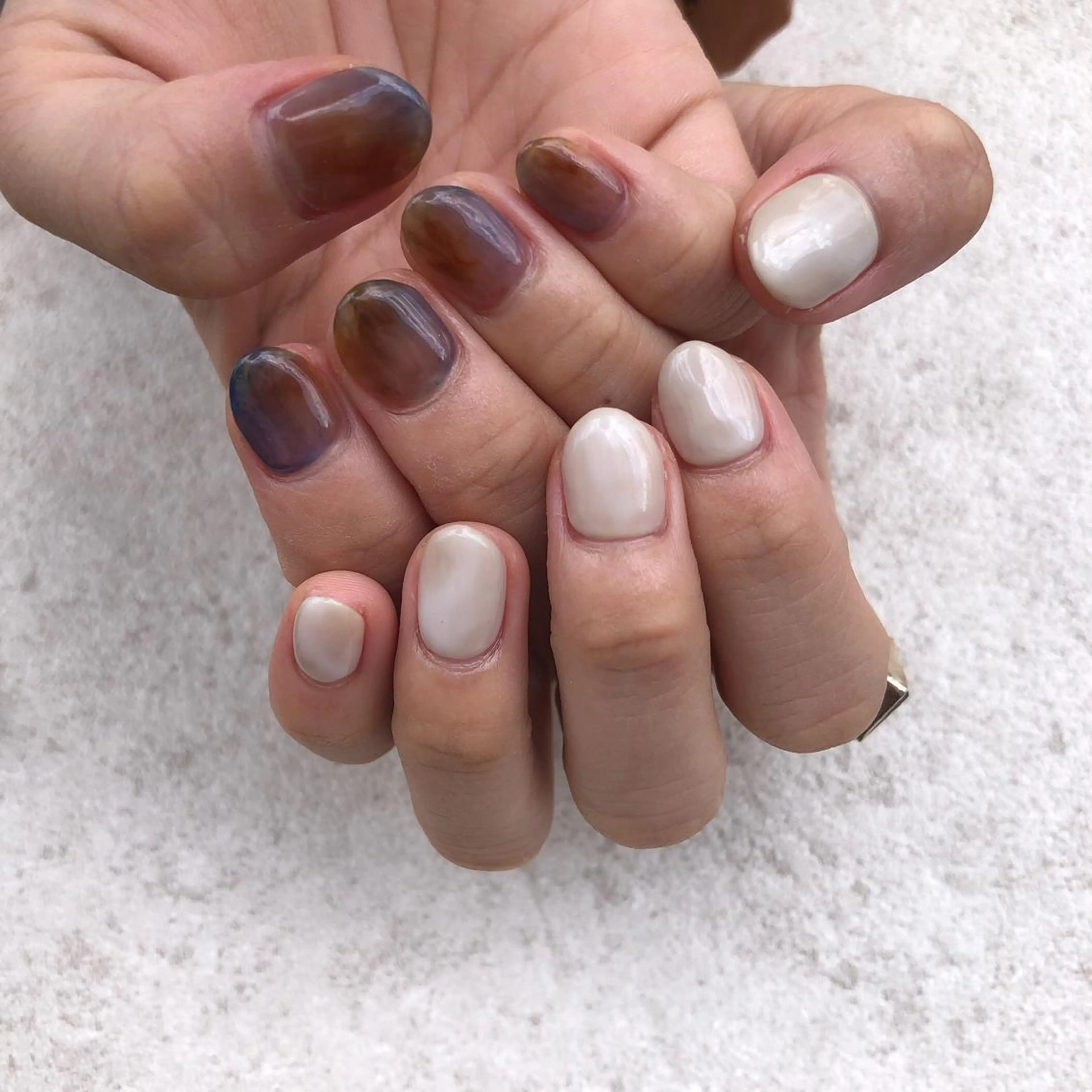 ネイル パープル ハンドネイル anna padoのネイルデザイン