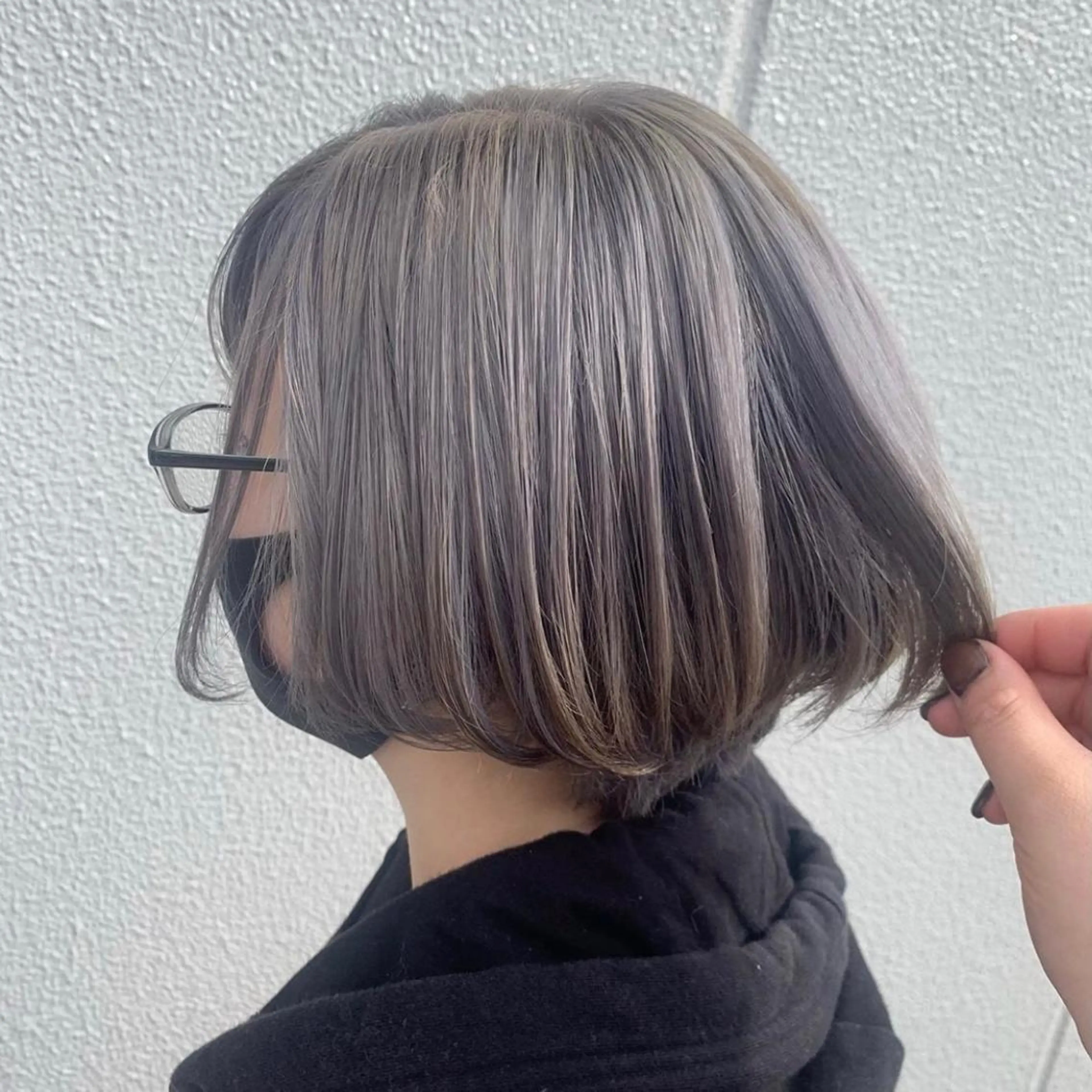 ショート カラー アッシュ シルバー シルバーアッシュ piLLon/ RYUKAのヘアスタイル