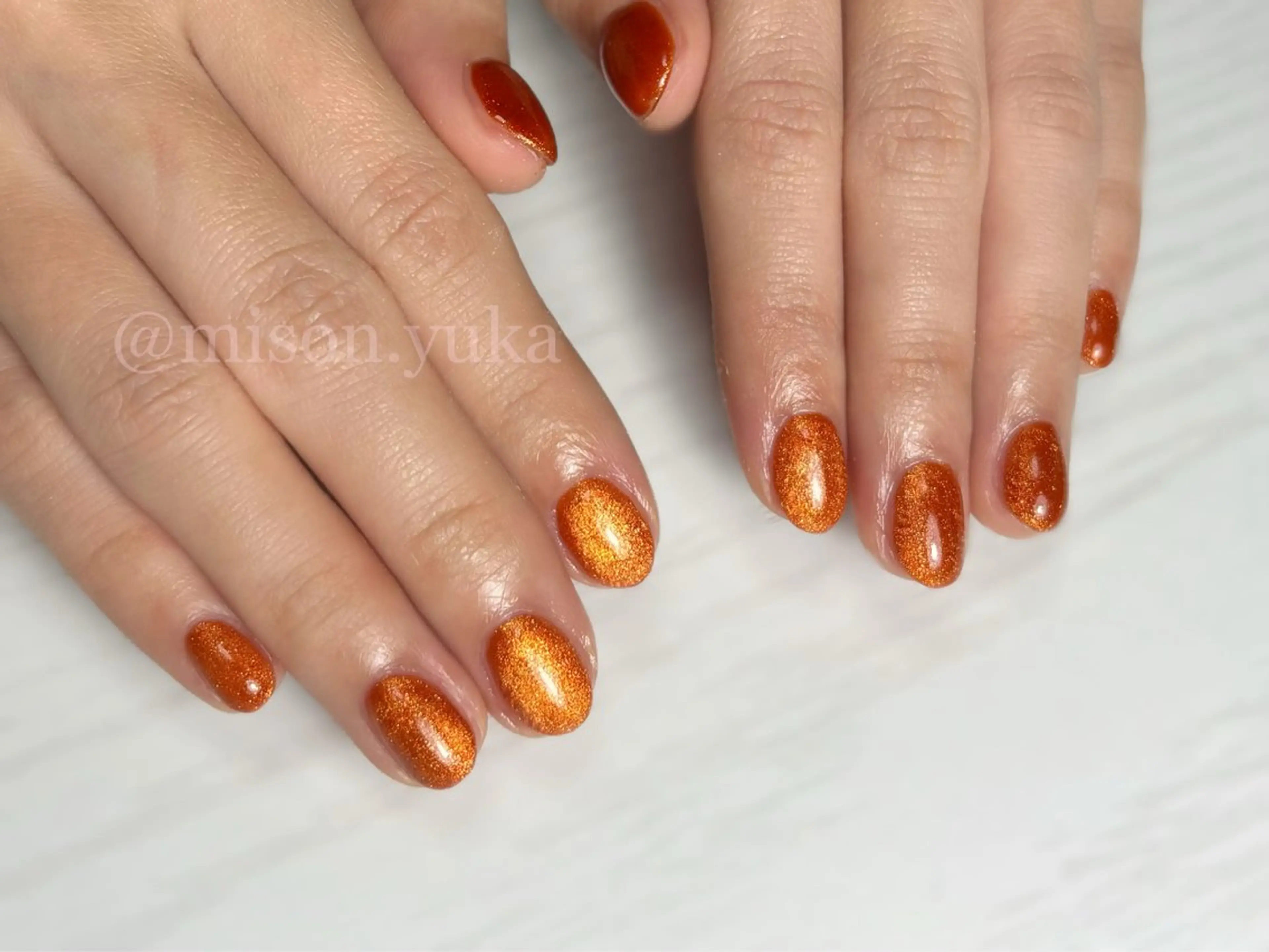 ネイル マグネットネイル マグネットワンカラー ワンカラーネイル mison所属・mison 安形友花のネイルデザイン