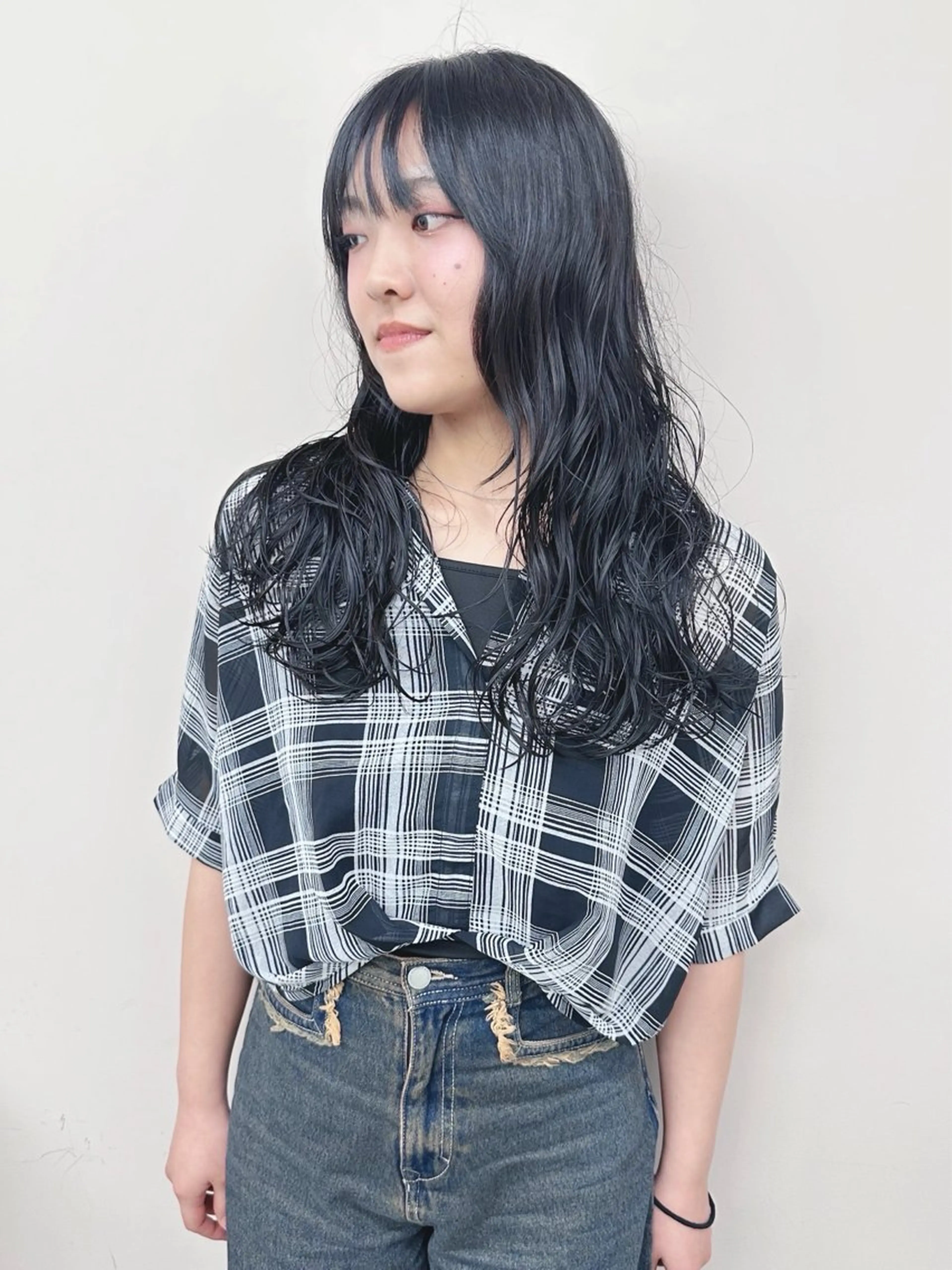 ミディアム パーマ カット パーマ 小顔ボブ/お悩み解決 /ボブパーマ/とういのヘアスタイル