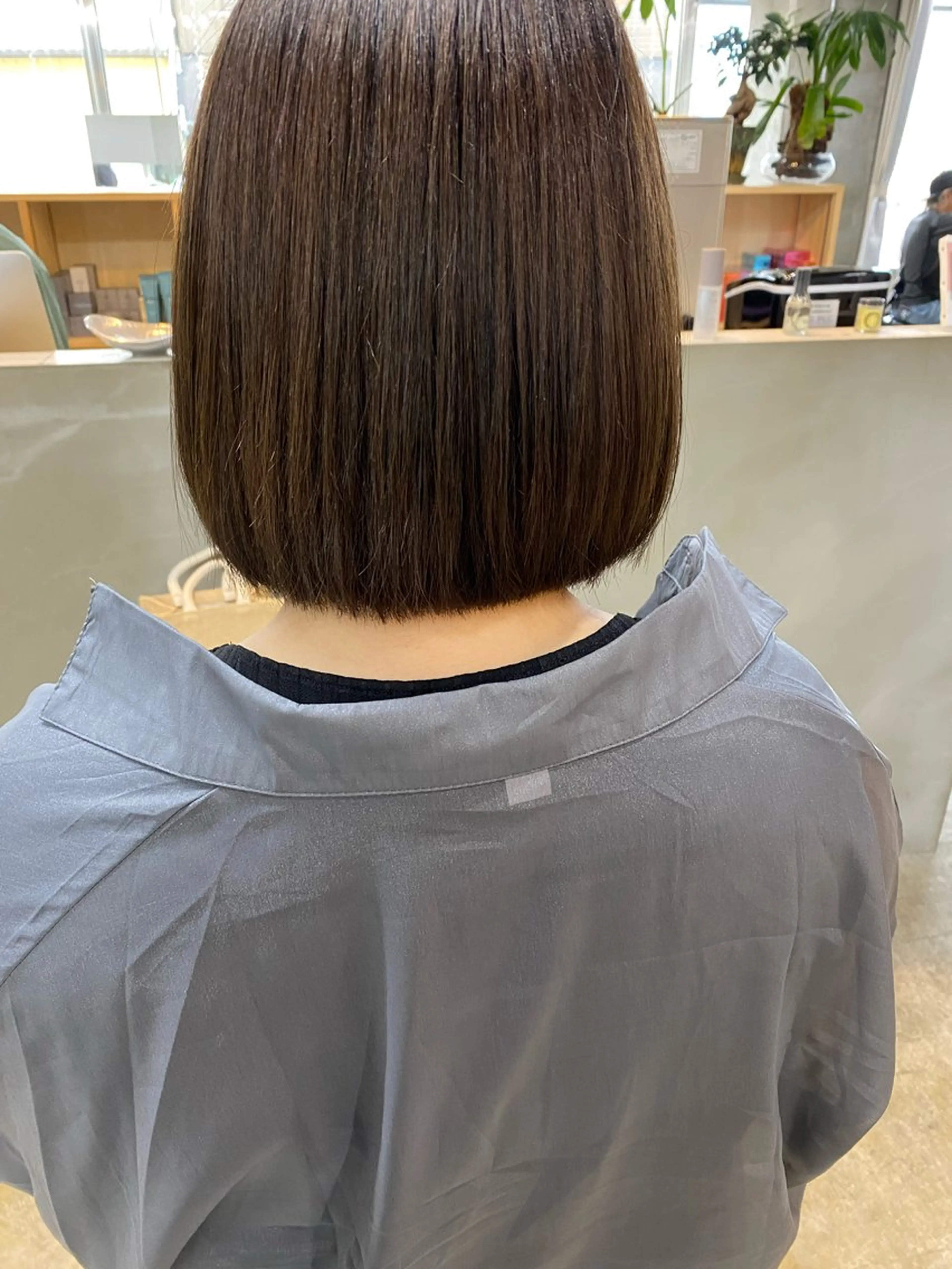 ミディアム カラー アッシュ ベージュカラー オレンジ カット ヘアカラー シミズ アスカのヘアスタイル