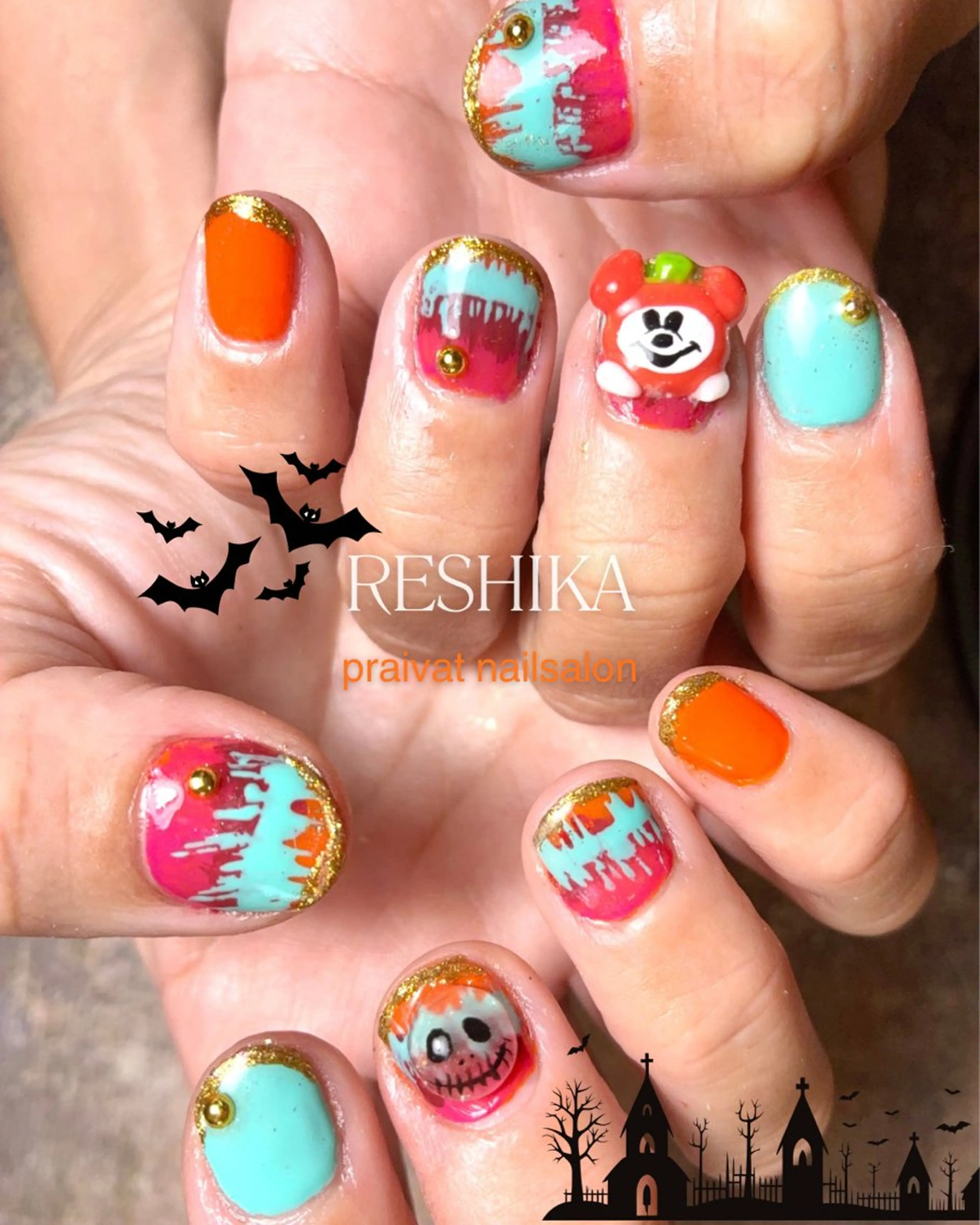 ネイル ハロウィン m mのネイルデザイン