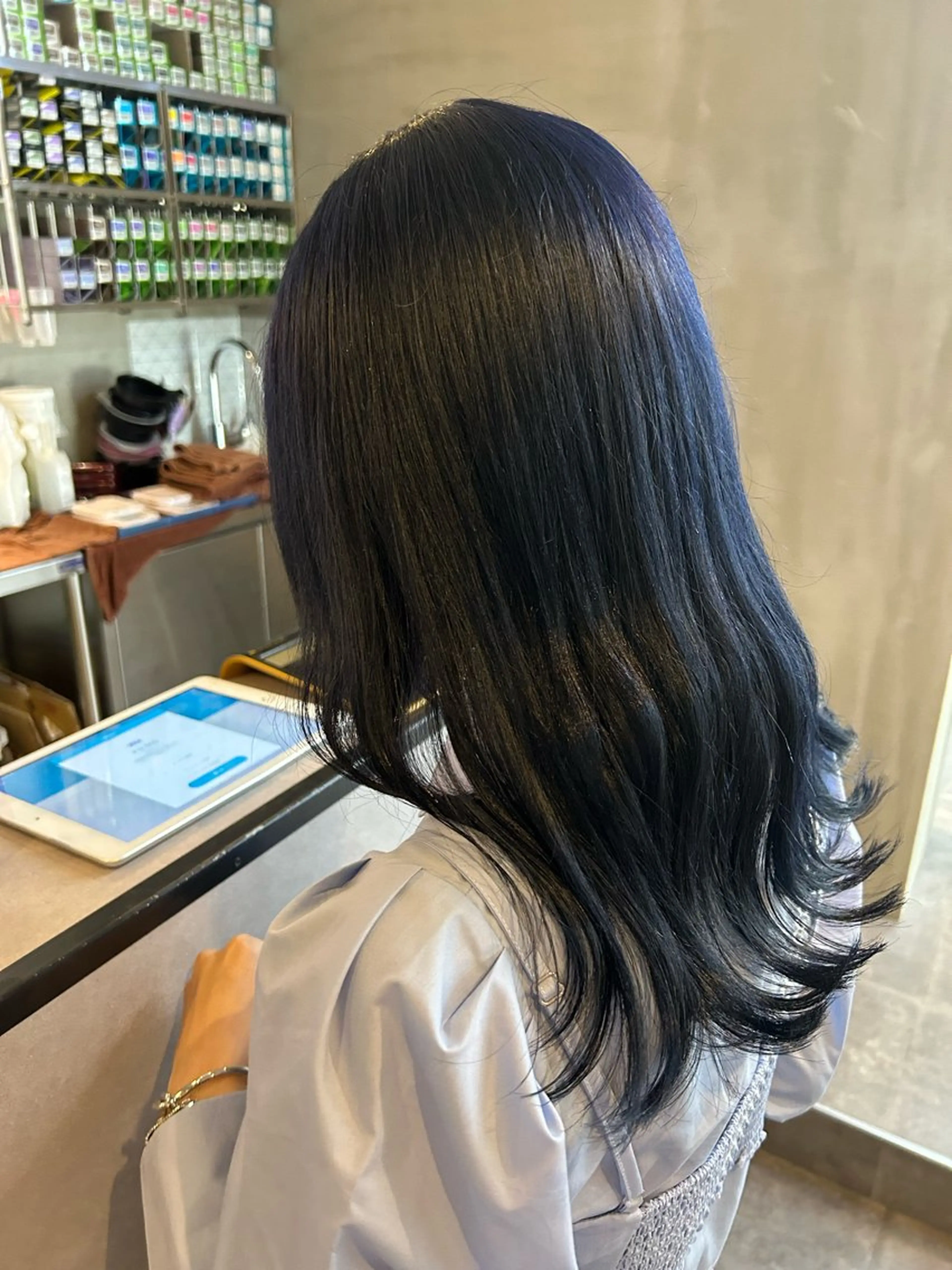 セミロング カラー 韓国×髪質改善カラー 💎hinaのヘアスタイル