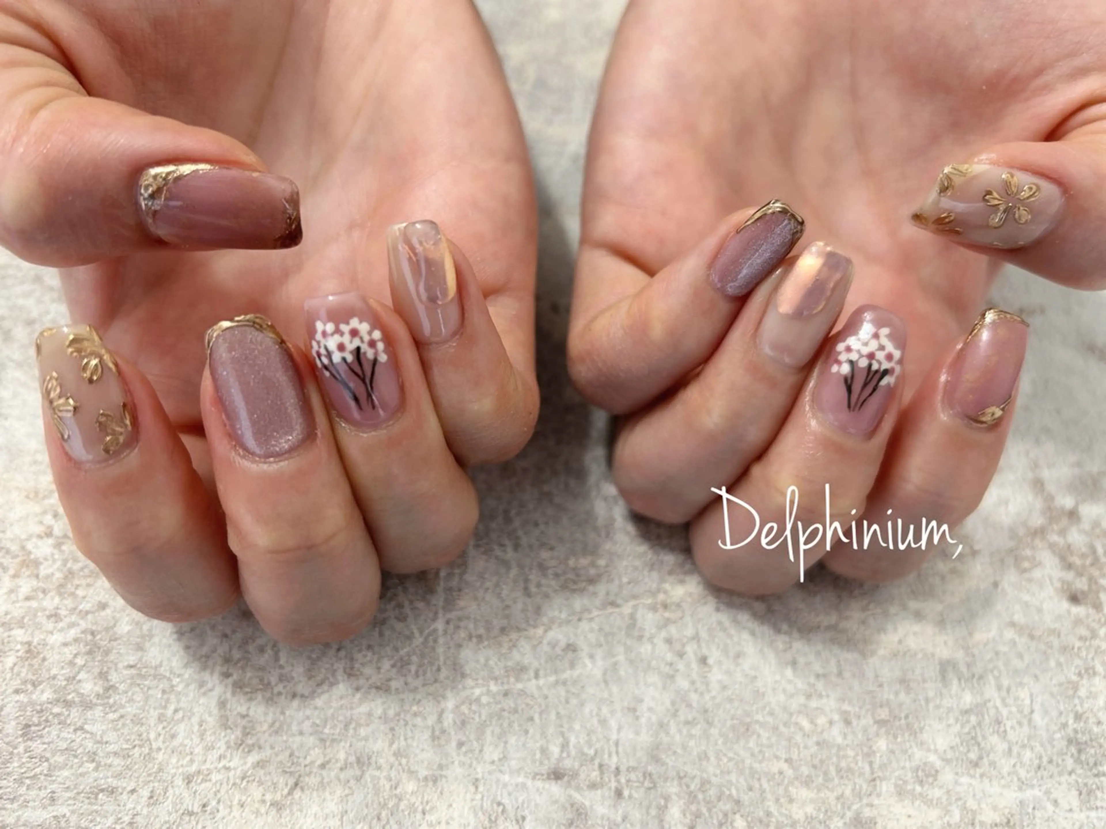 ネイル ニュアンスネイル ピンク ハンドネイル 岡本 友恵のネイルデザイン