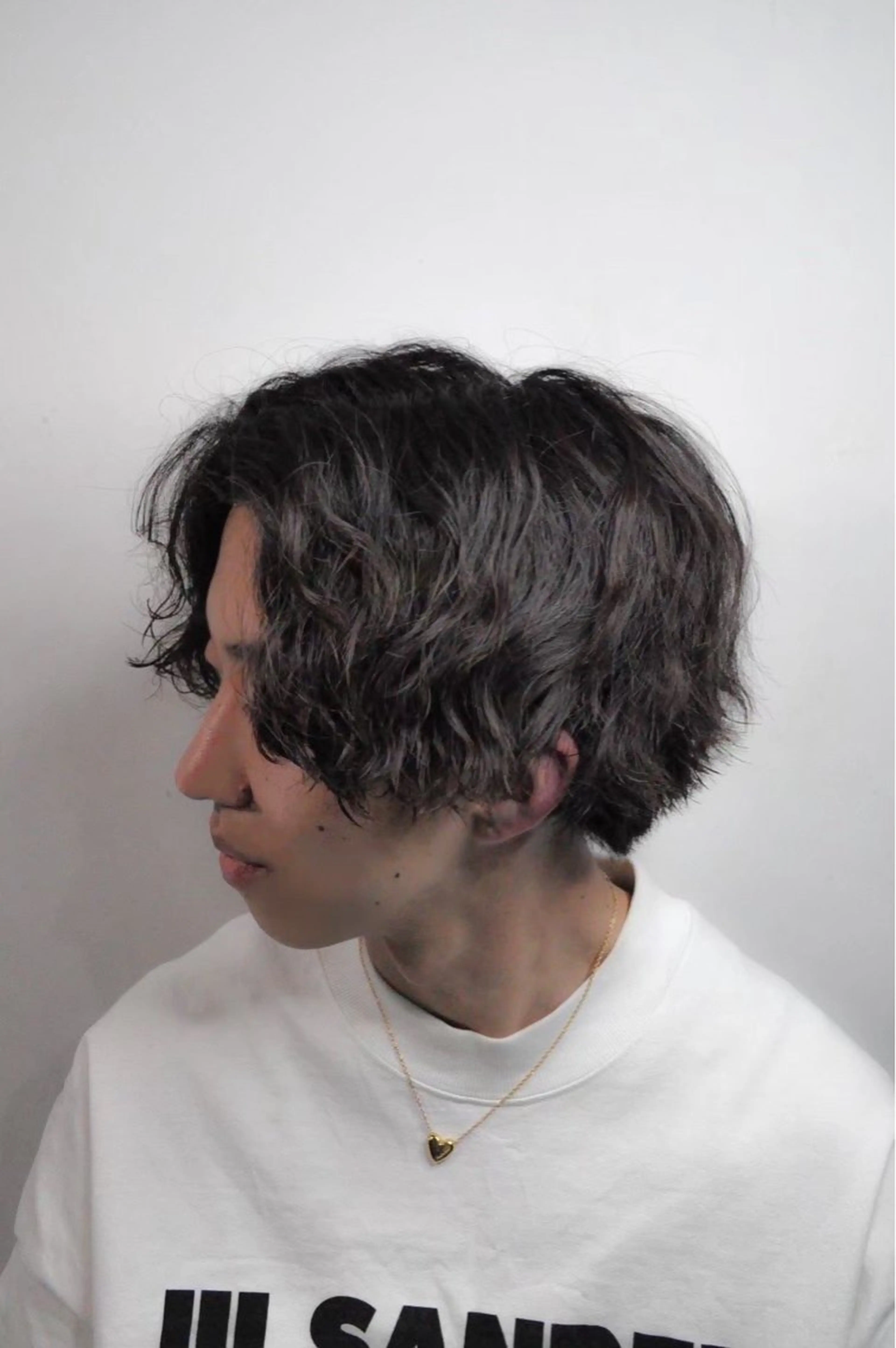 ミディアム パーマ メンズ ミディアムパーマ センターパート メンズパーマ 刈り上げ Rukar barbershop所属・工藤 優也のその他イメージ