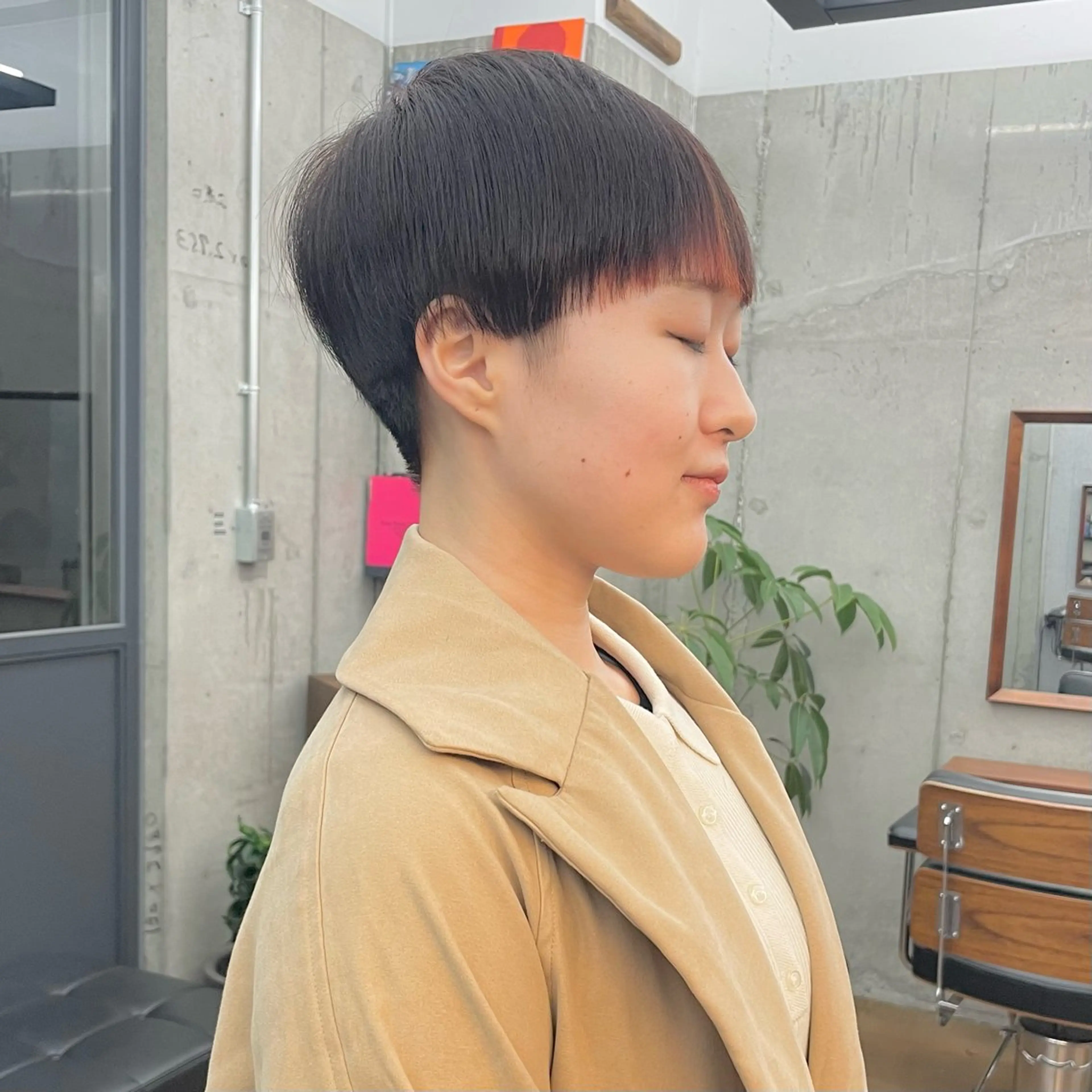 ショート カラー メンズ メンズインナーカラー マッシュ インナーカラー オレンジ ショートヘア カット ヘアカラー トリートメント ヘアセット ✂︎ウルフ・ショート ✂︎MIKUNIのヘアスタイル