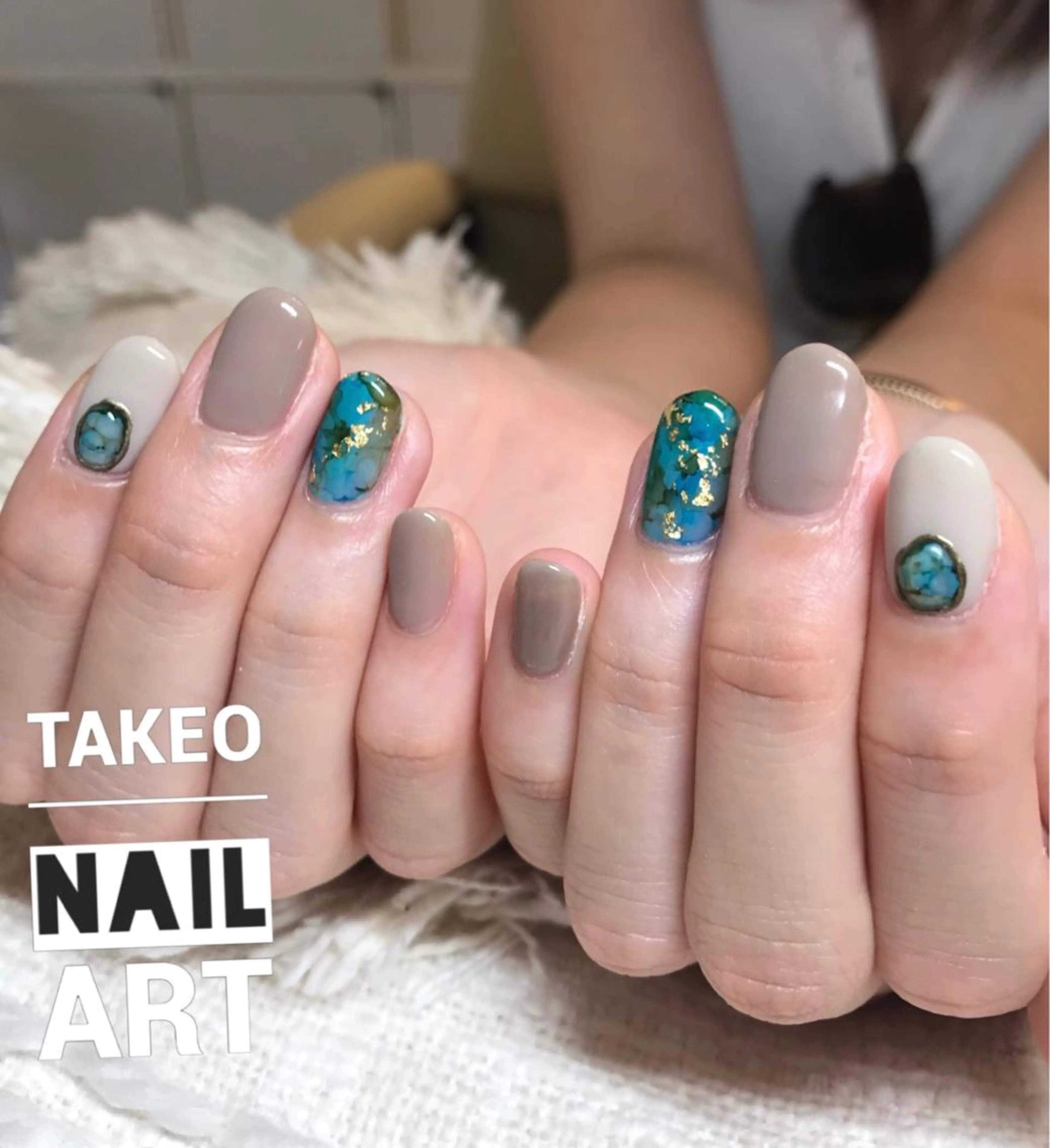 ショート ネイル ハンドネイル ハンドケア nail&eye Aoのマツエク・マツパデザイン