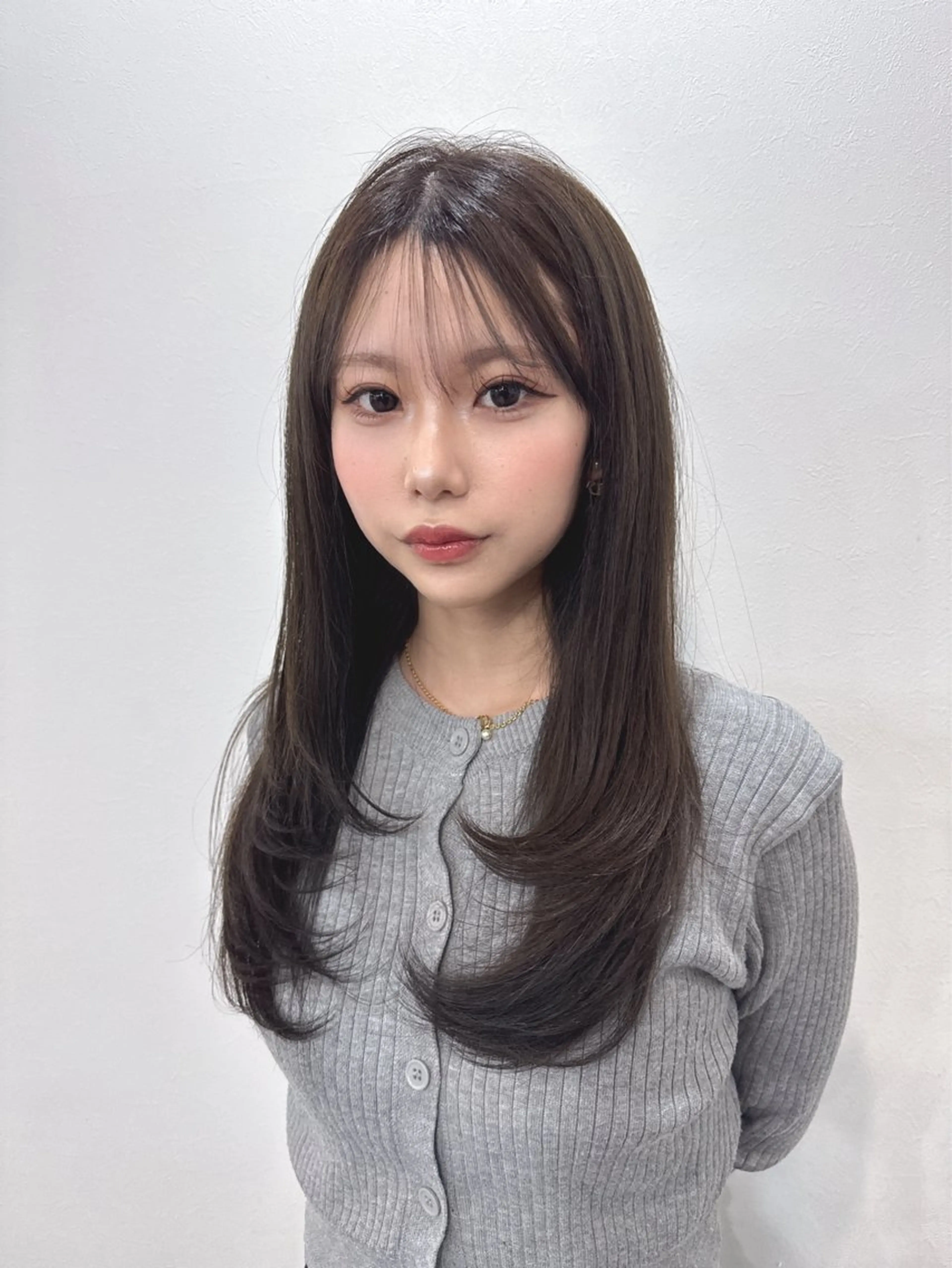 ロング のり🐼顔まわり/ 韓国/レイヤーカットのヘアスタイル